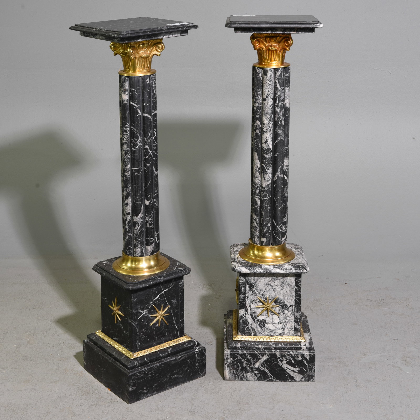 2 Marble & Brass Finished Pedestals (1 of 4)
