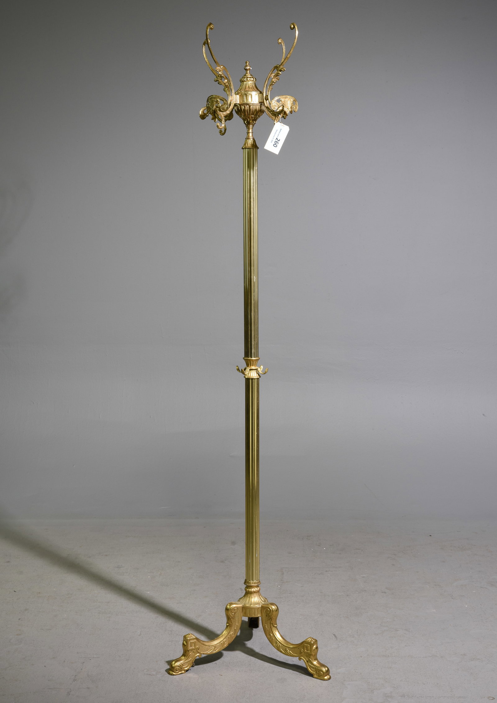French Brass Finished Hall Tree / Coat Rack (1 of 4)