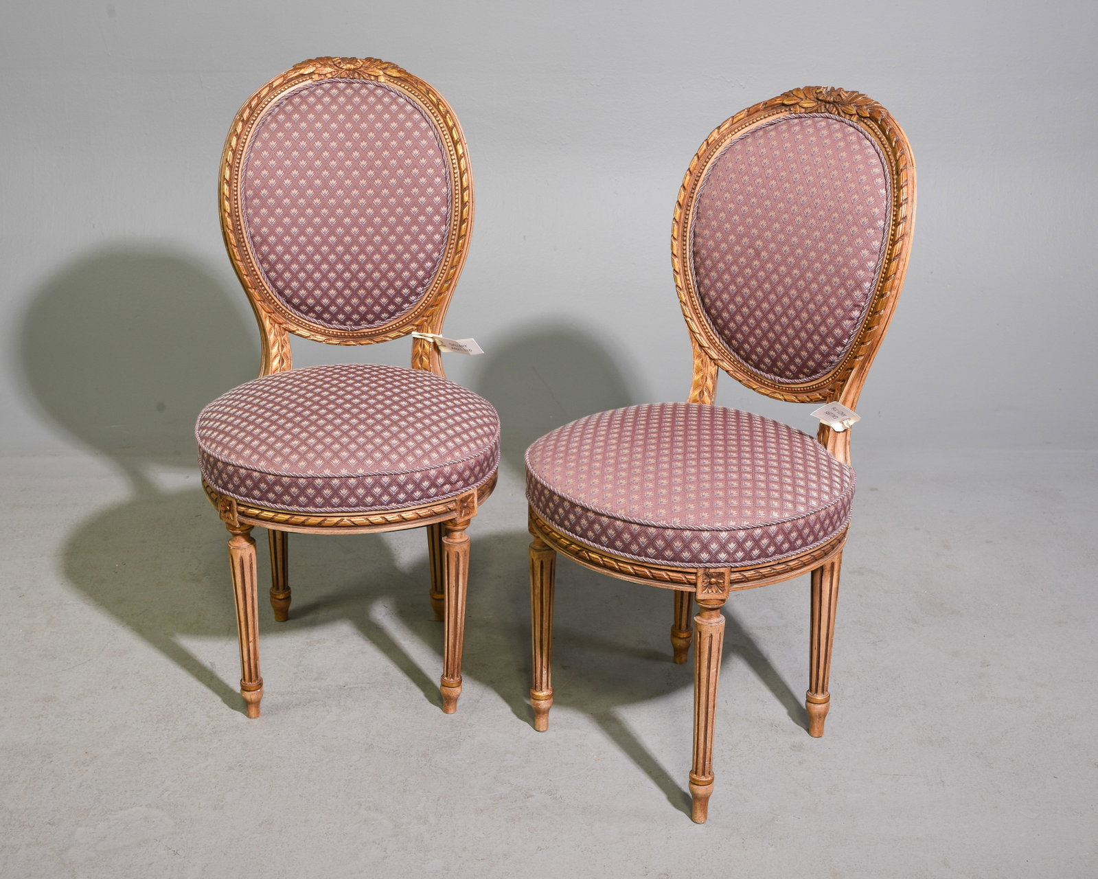 Danish French Style Pair of Hall / Side Chairs (1 of 4)