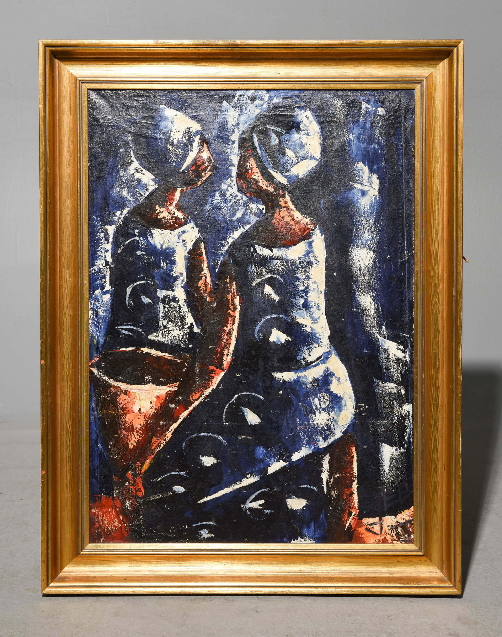 Danish Gold Framed Oil on Canvas (1 of 3)