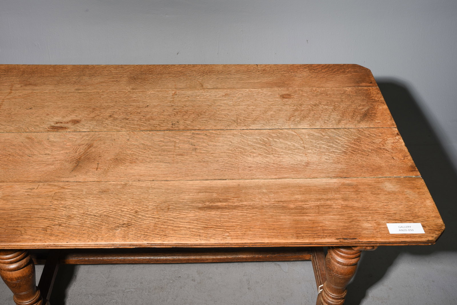 Danish Rustic Oak Monastery / Library Table - 3