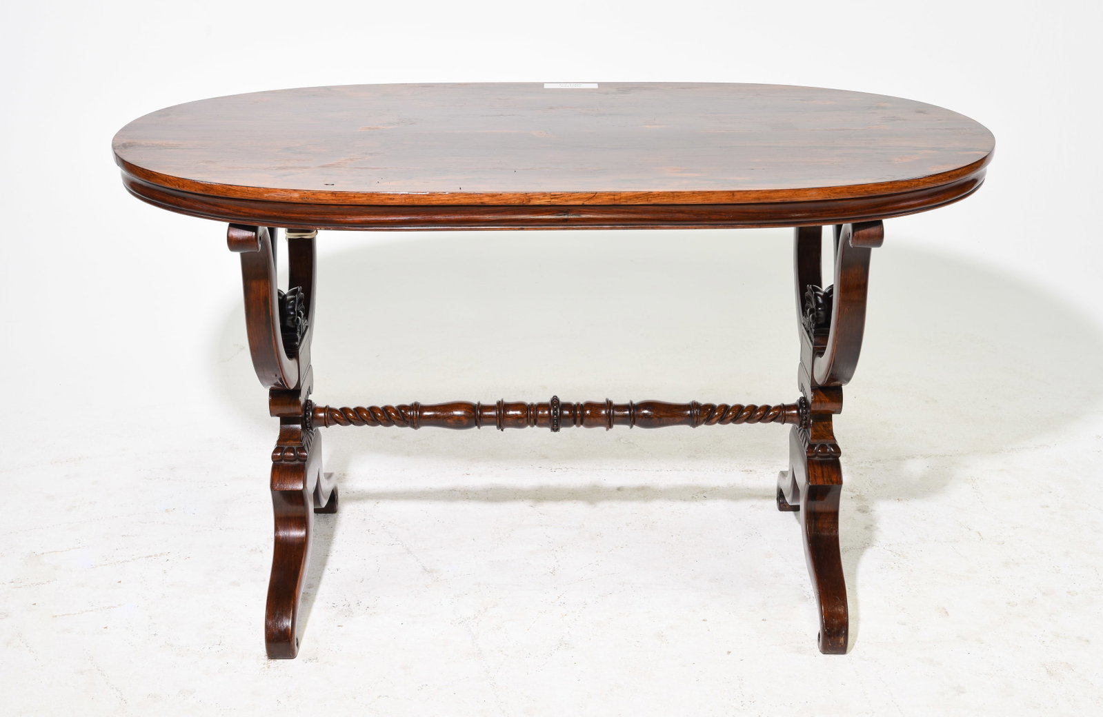 Danish Mahogany Victorian Style Oval Center Table (1 of 4)