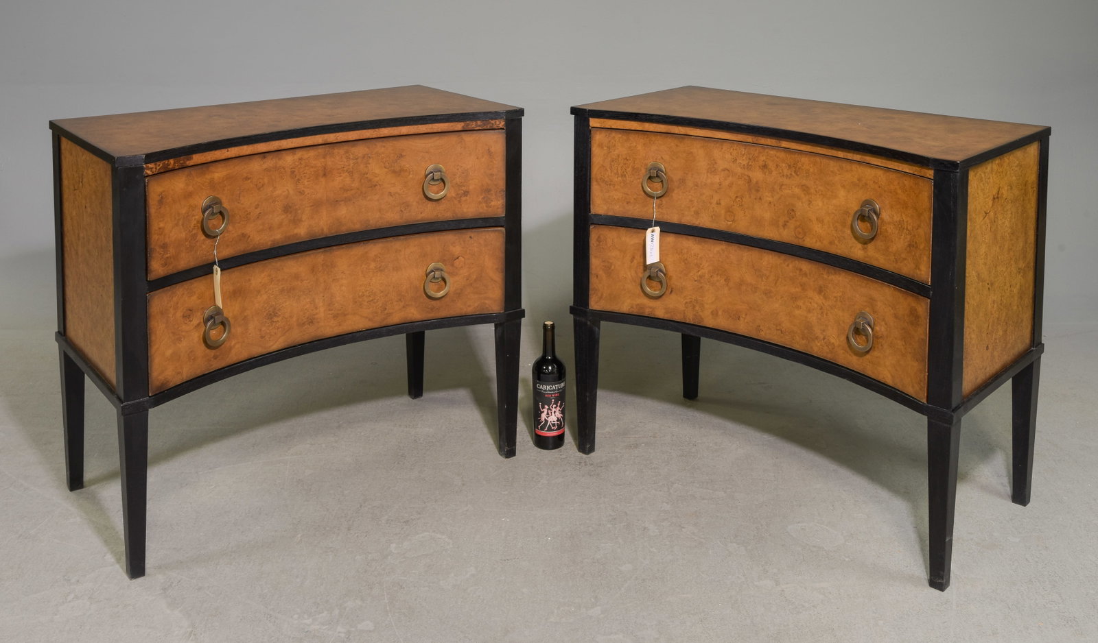 2 Burled Veneer Chests / Bedsides (1 of 4)