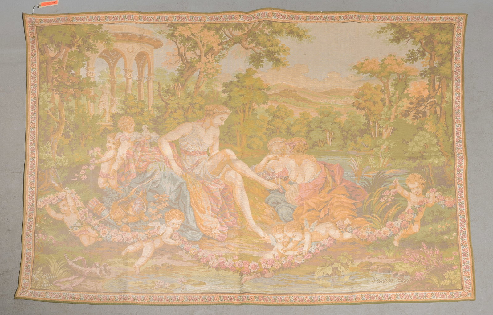 French Needlepoint Tapestry - 4'2 x 5'8: French Needlepoint Tapestry - 4'2 x 5'8