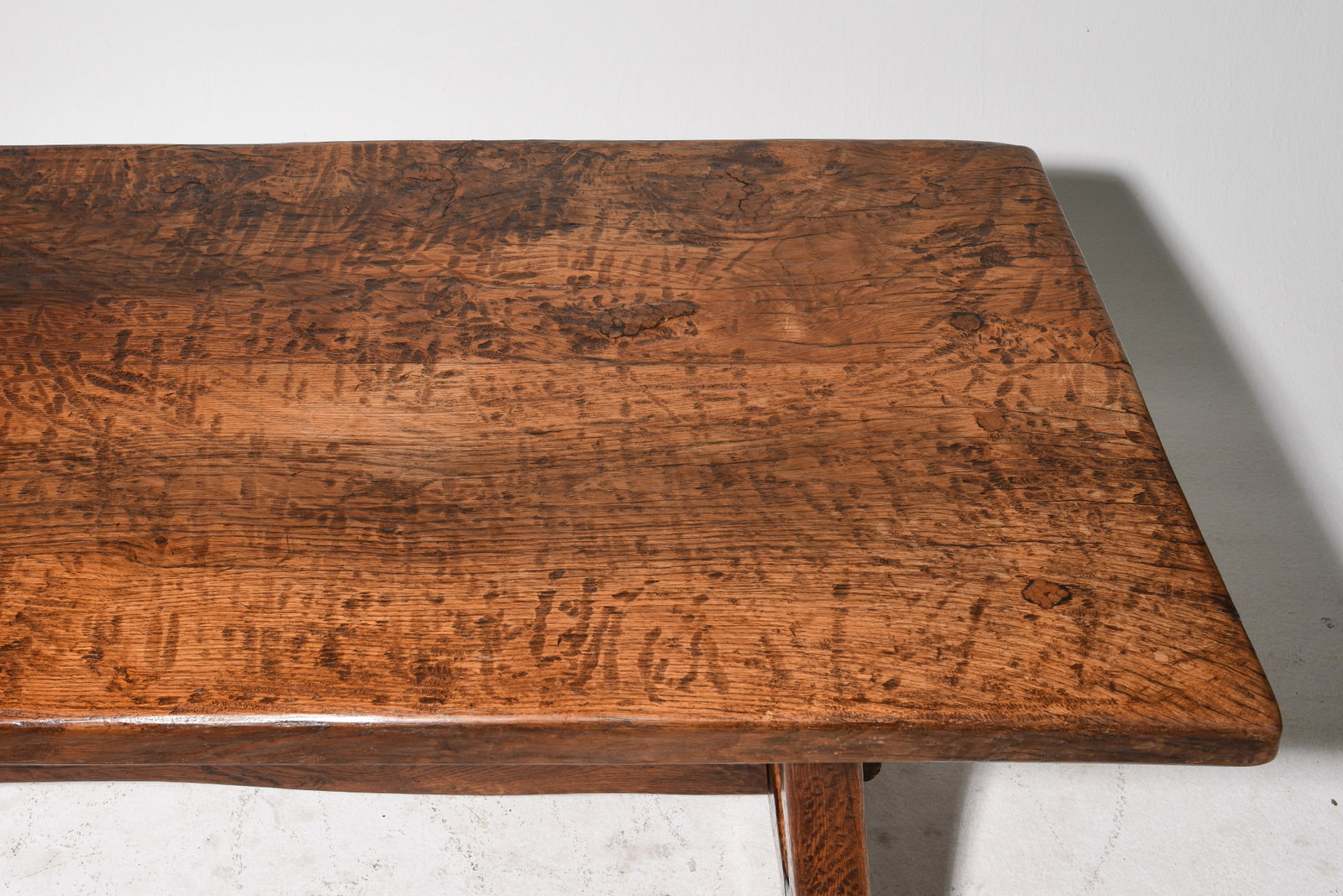 French Heavy Solid Oak Monastery Table - 3