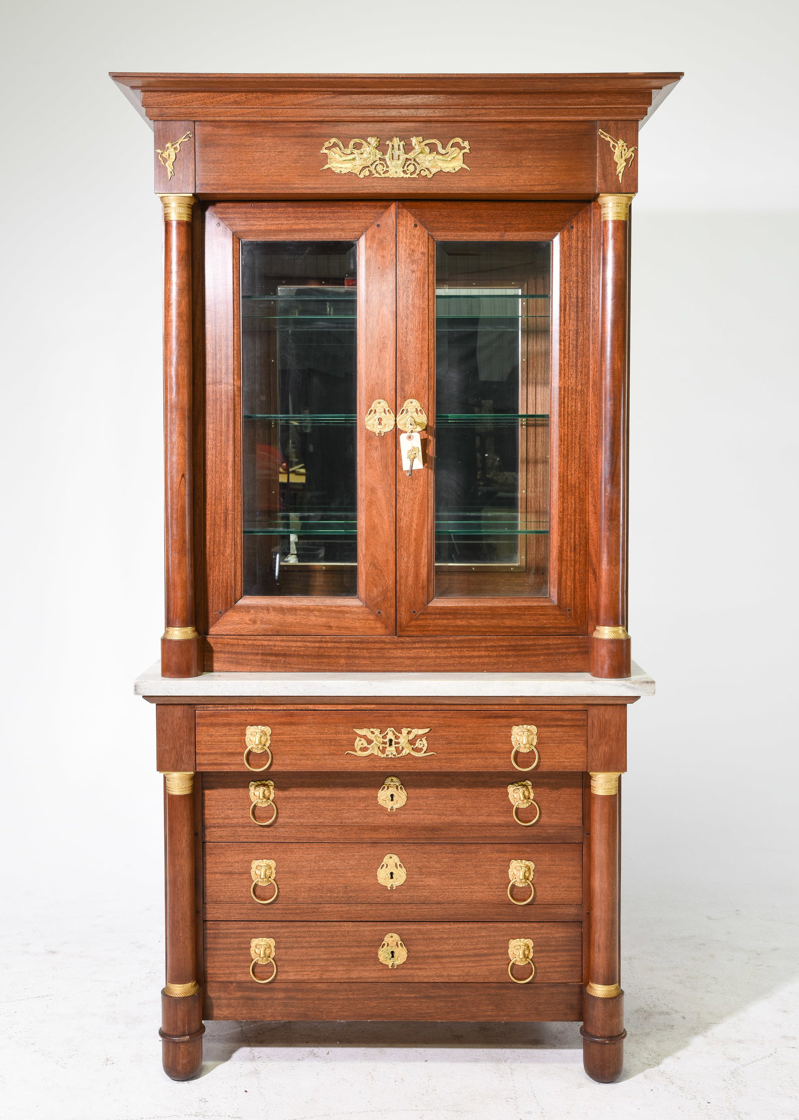 French Empire Style Mirror Back Showcase (1 of 9)