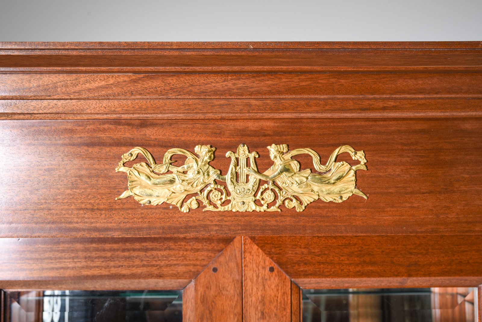 French Empire Style Mirror Back Showcase - 3