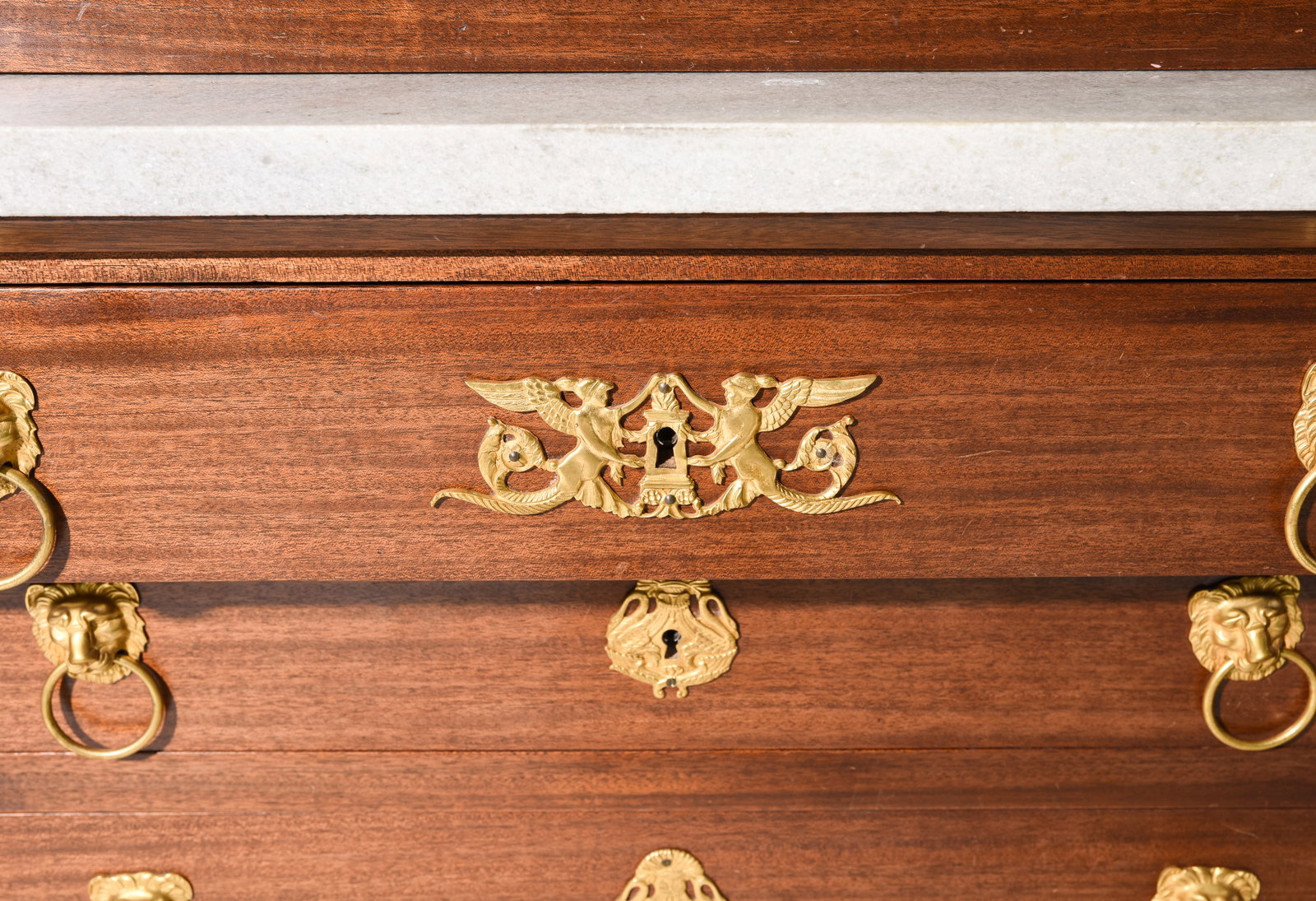 French Empire Style Mirror Back Showcase - 4