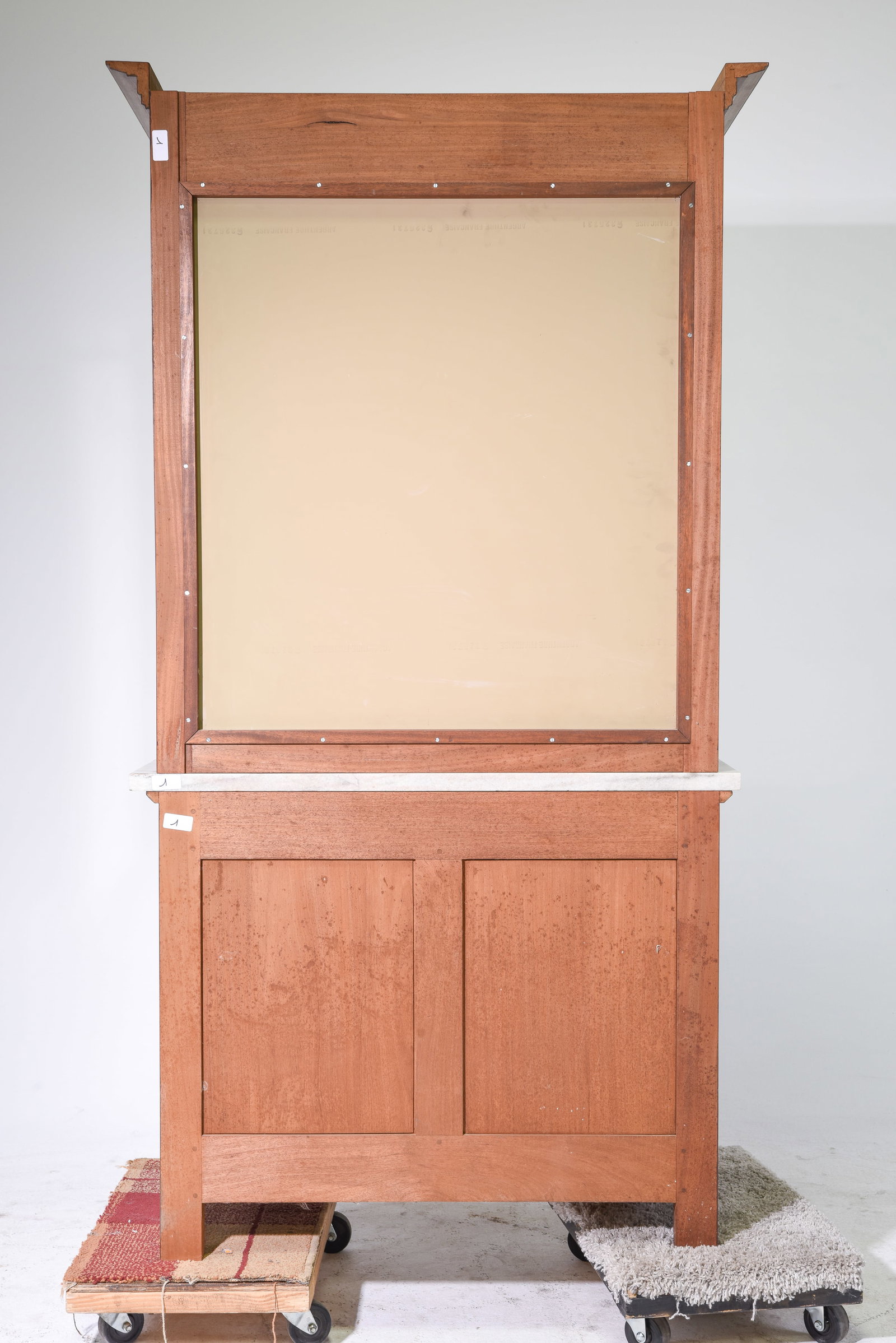 French Empire Style Mirror Back Showcase - 9