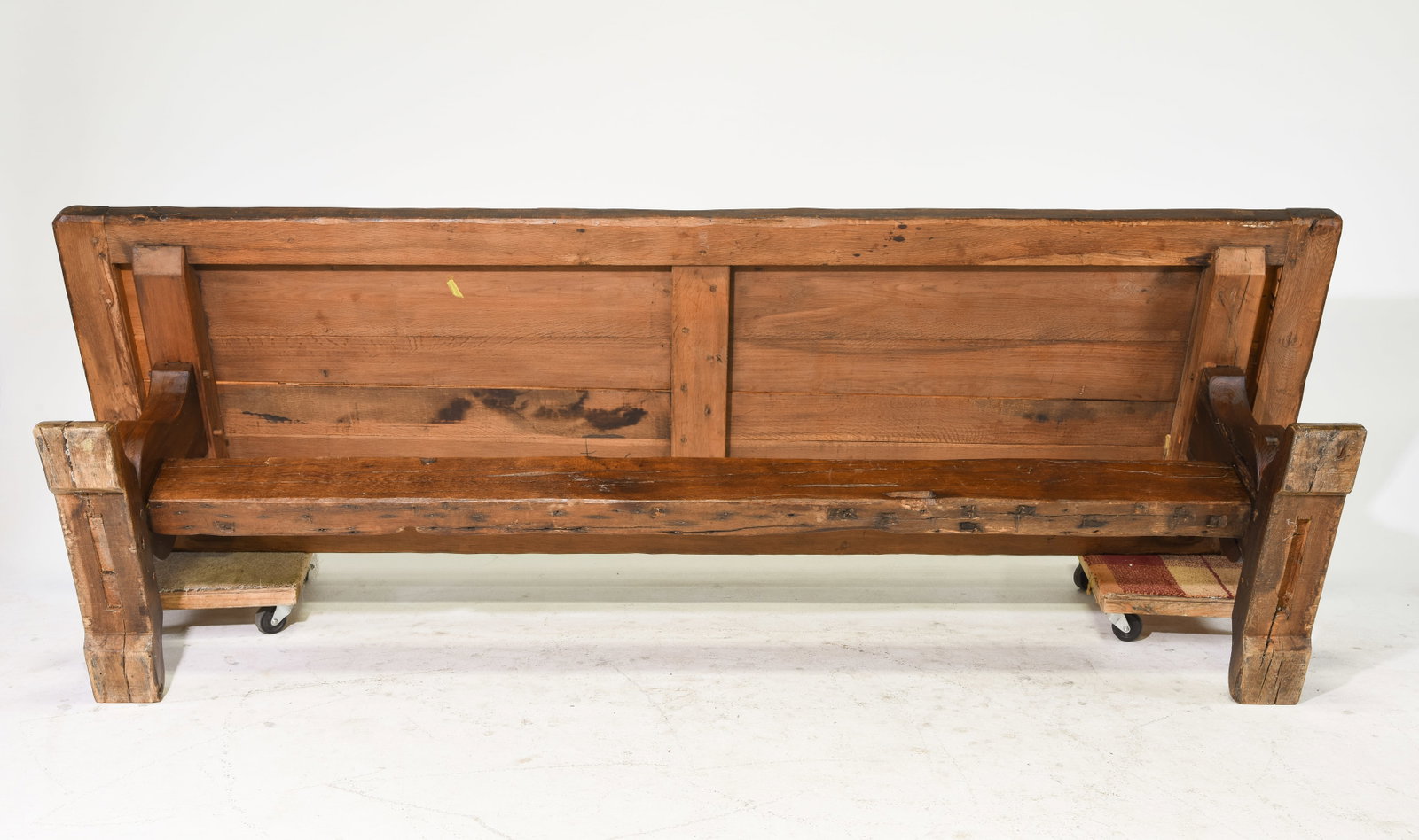 French Solid Heavy Oak Trestle Base Monastery Table - 5