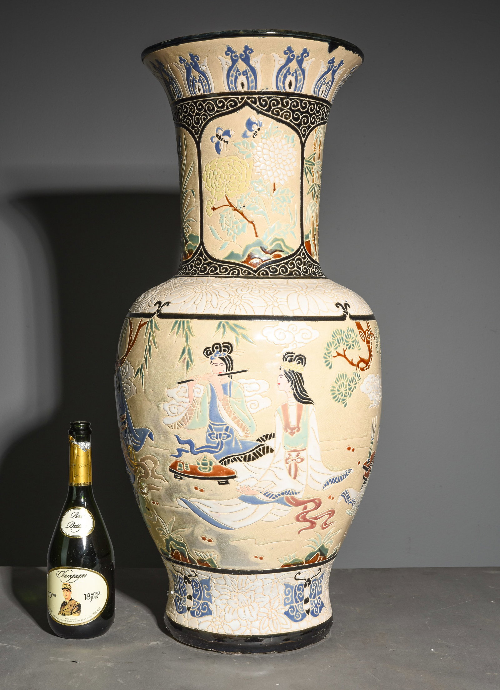 Chinese Large Ceramic Floor Vase (1 of 6)