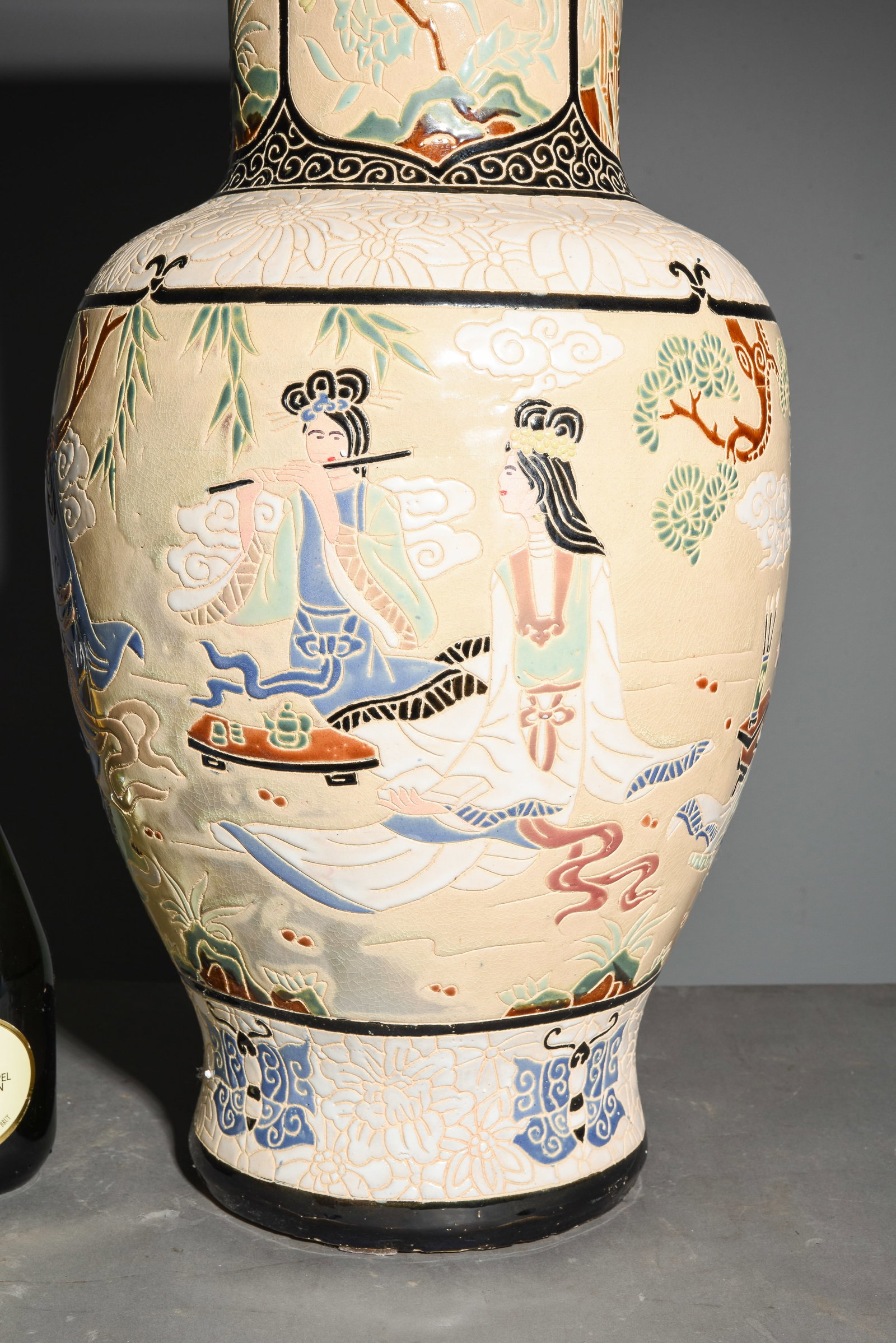 Chinese Large Ceramic Floor Vase - 3