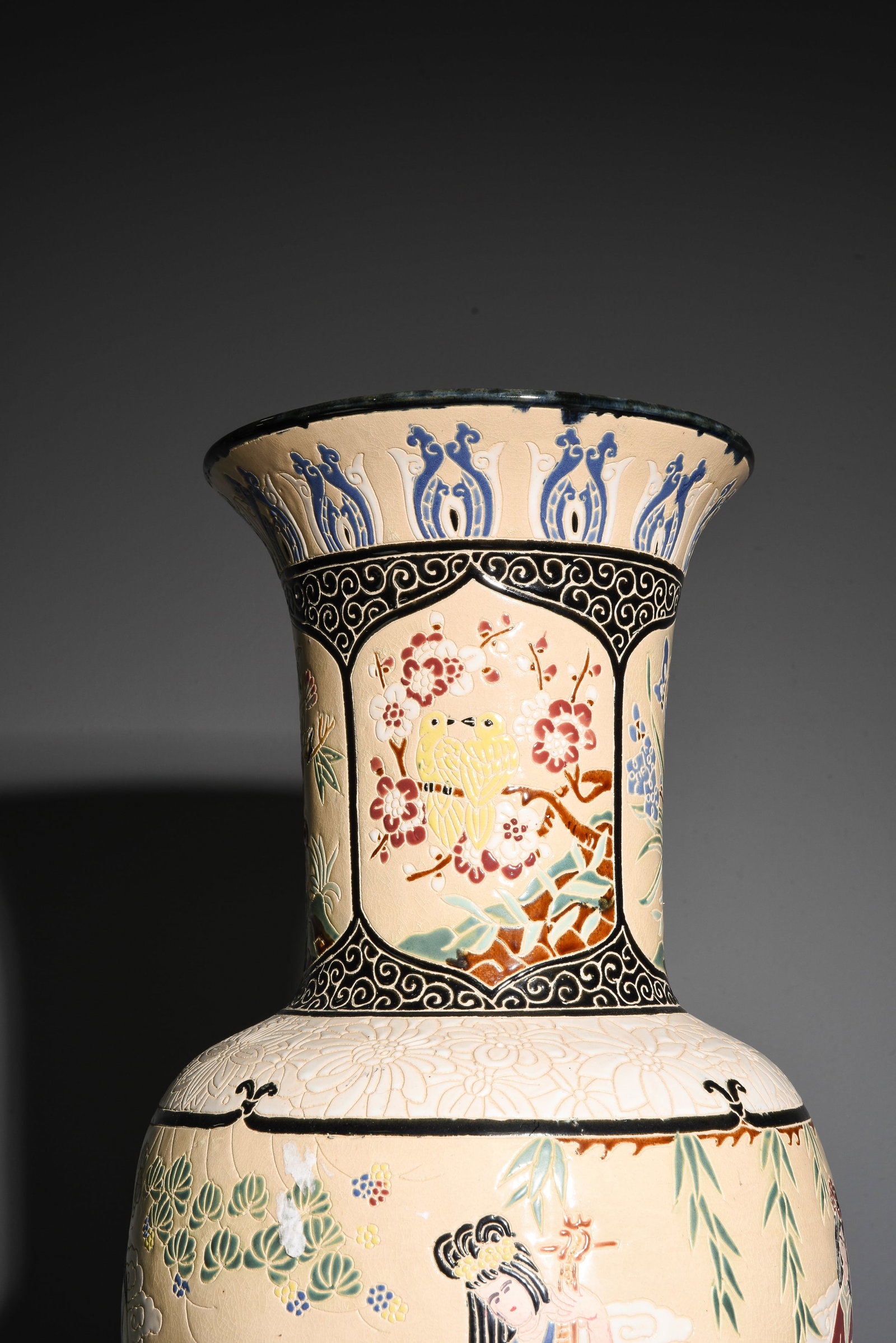 Chinese Large Ceramic Floor Vase - 5