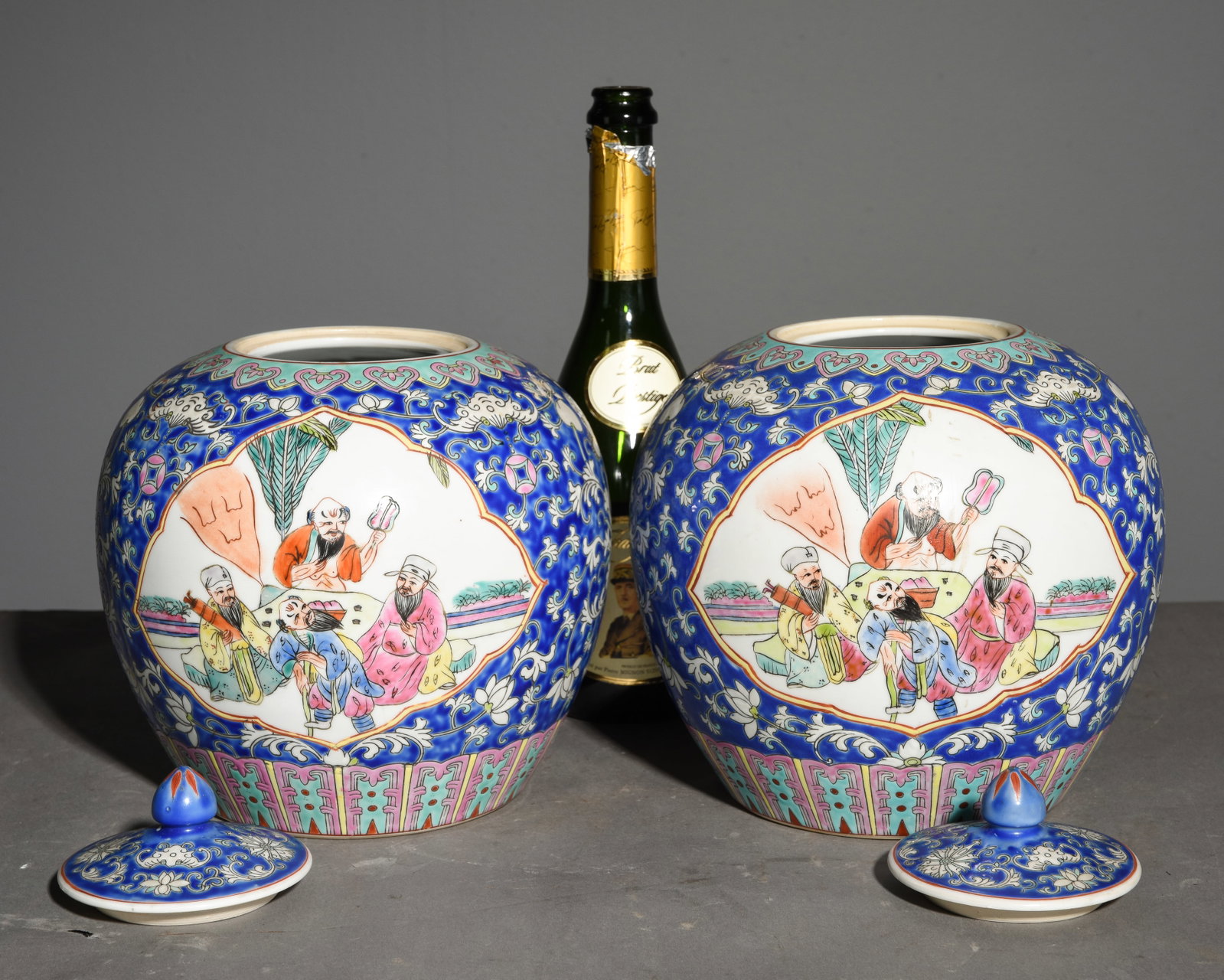 2 Chinese Temple / Ginger Jars - 2