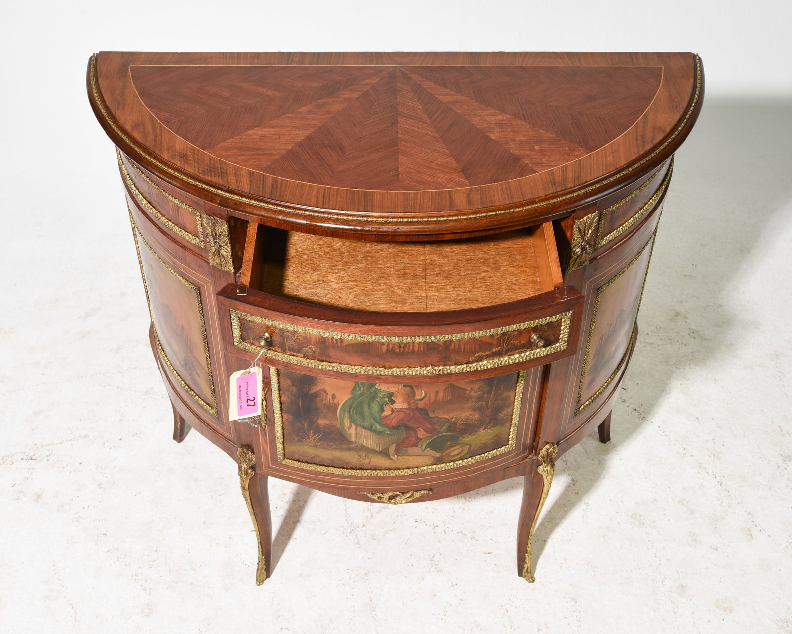 Louis XV Style Demilune Commode / Hall Table - 3