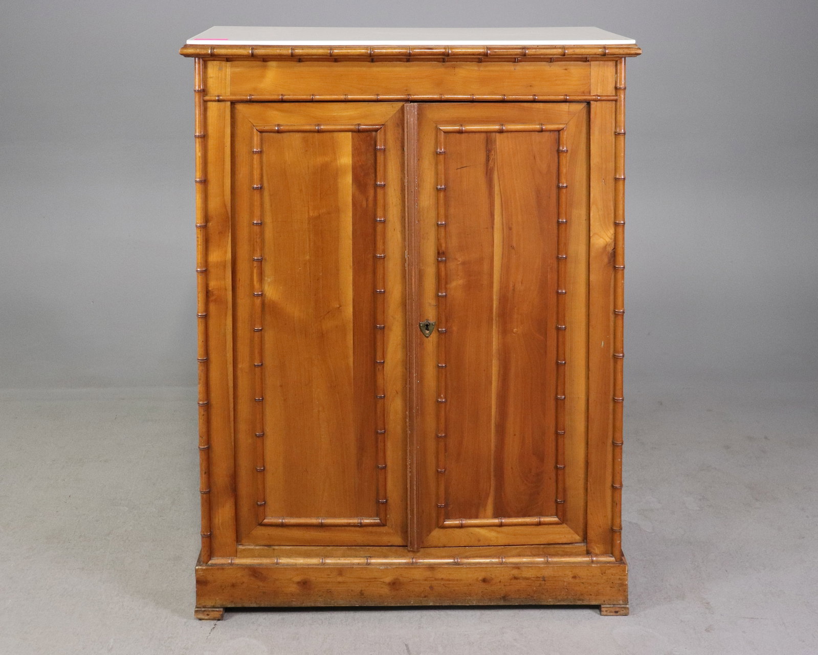 Faux Bamboo Two Door Cabinet (1 of 9)