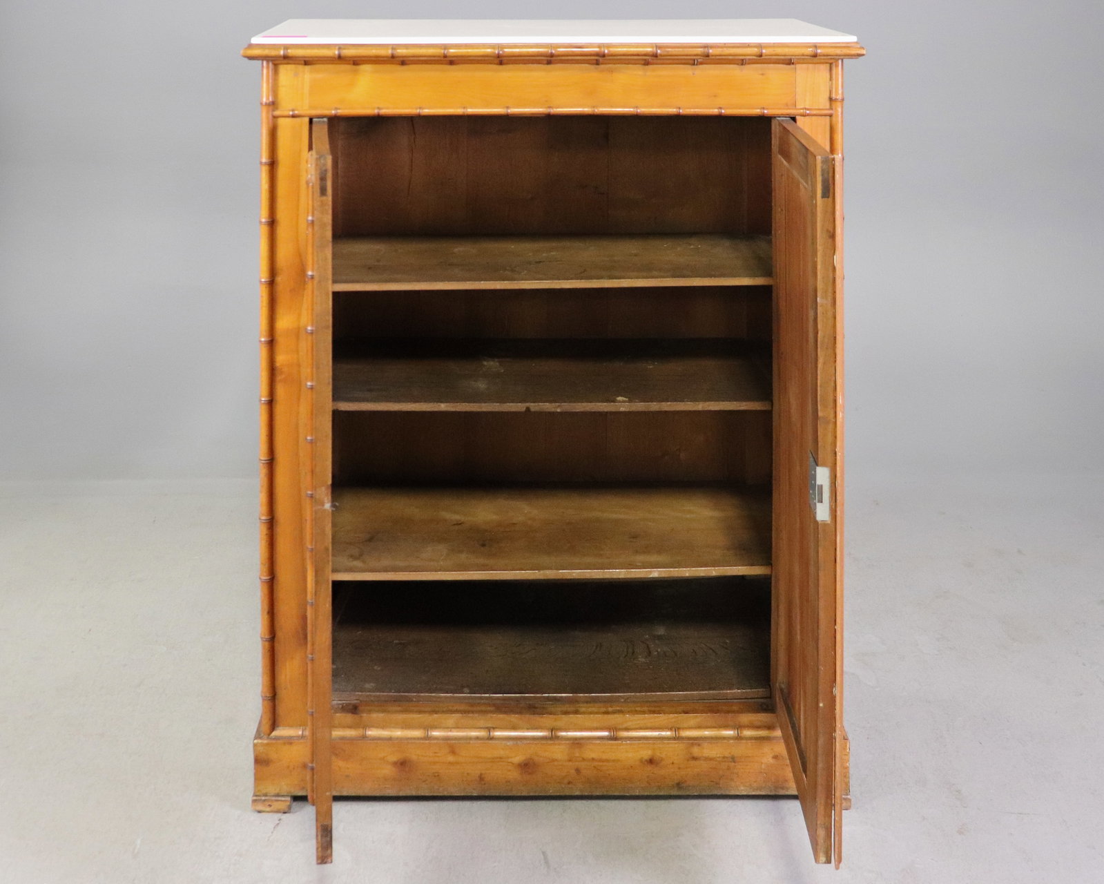 Faux Bamboo Two Door Cabinet - 2