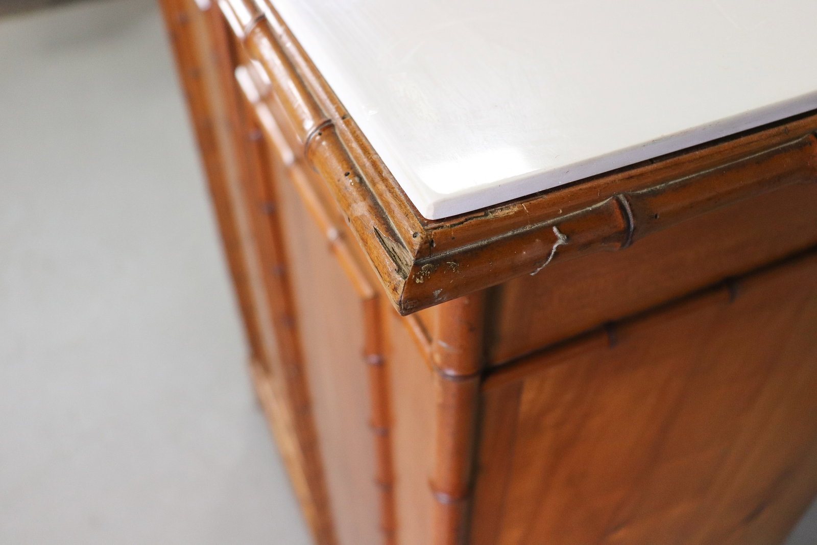 Faux Bamboo Two Door Cabinet - 4