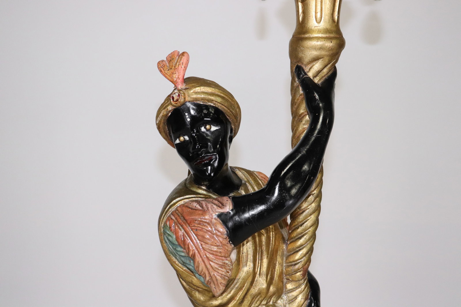 Polychrome Blackamoor Floor Lamp - 2