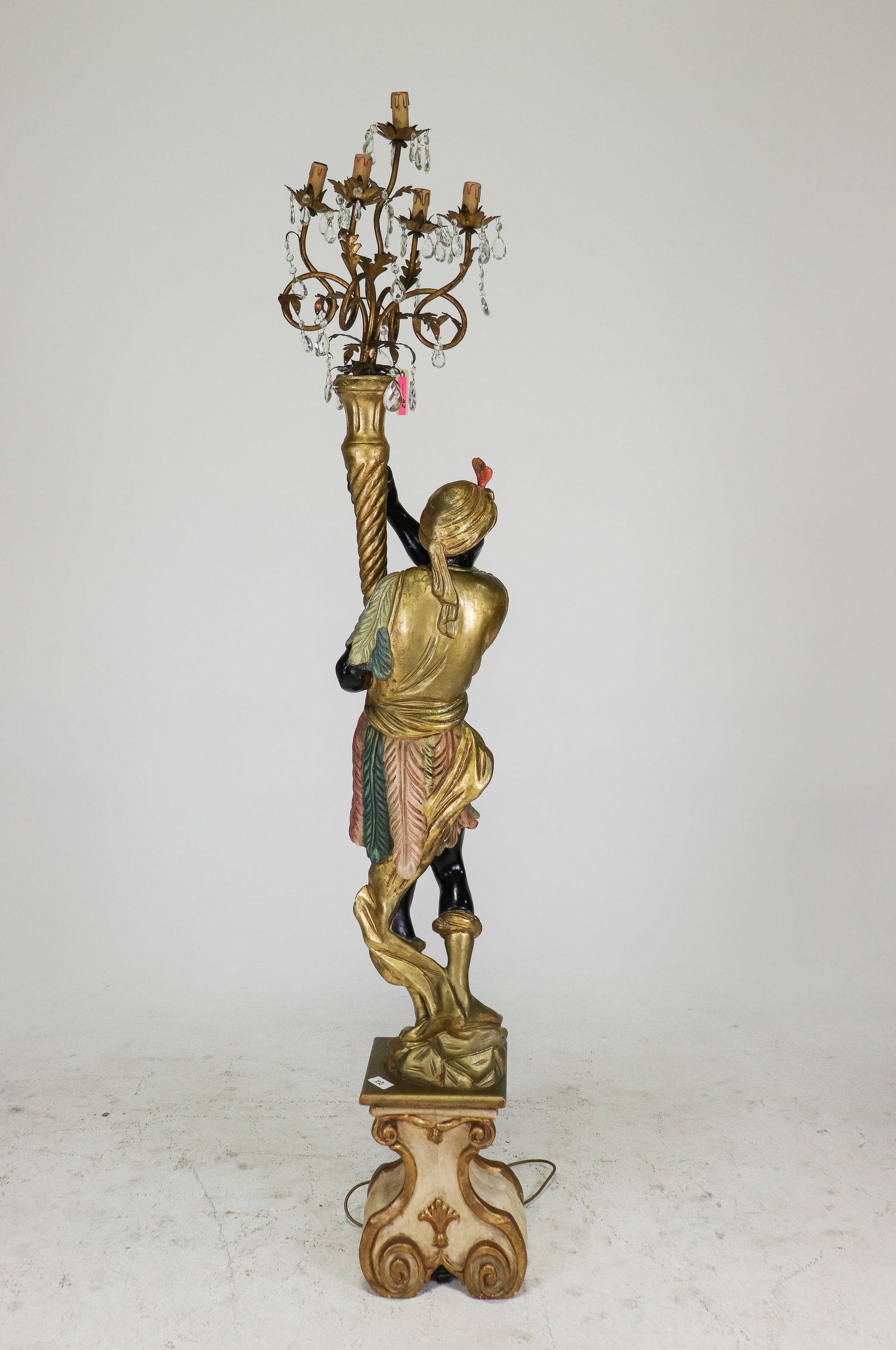 Polychrome Blackamoor Floor Lamp - 7