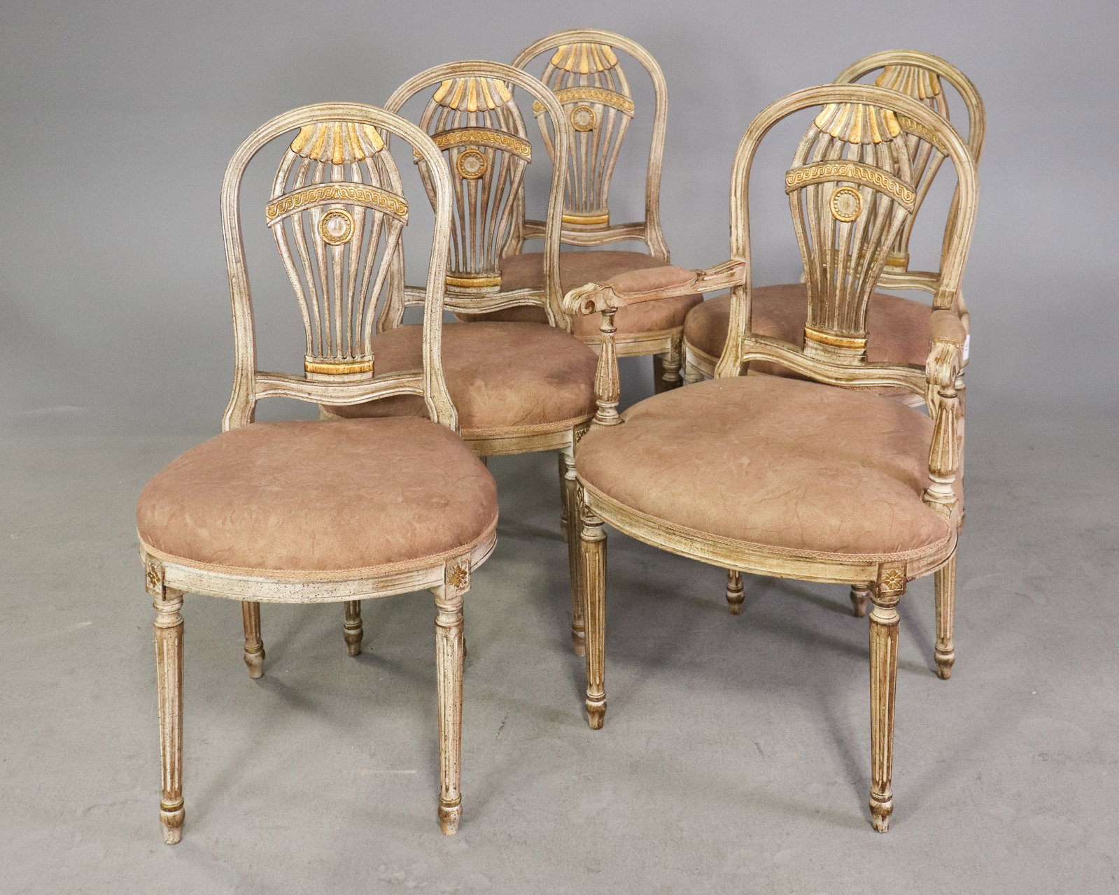 Louis XVI Style Dining Chairs + 1 Armchair (1 of 5)