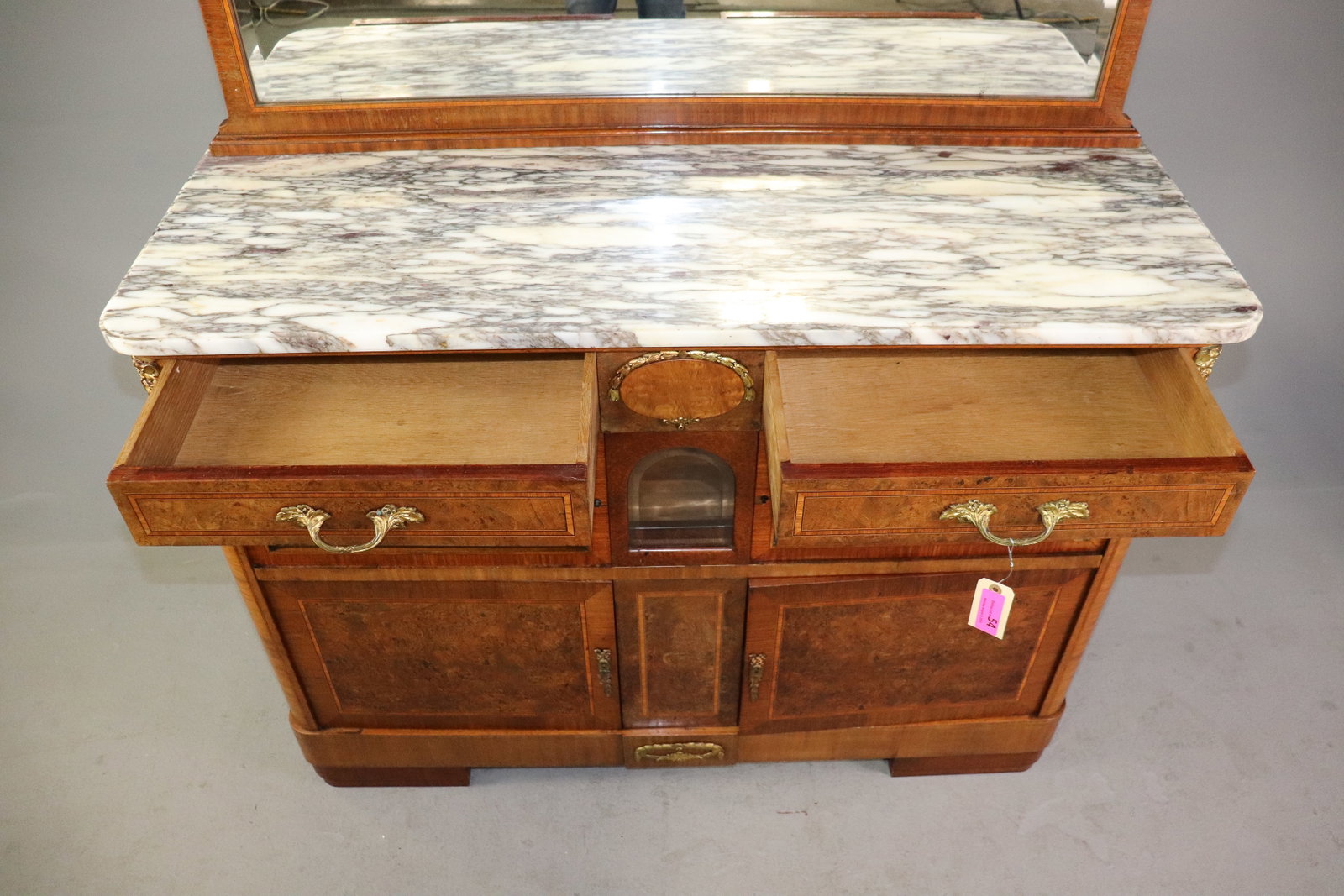 Louis XVI Style Marble Top Server - 3