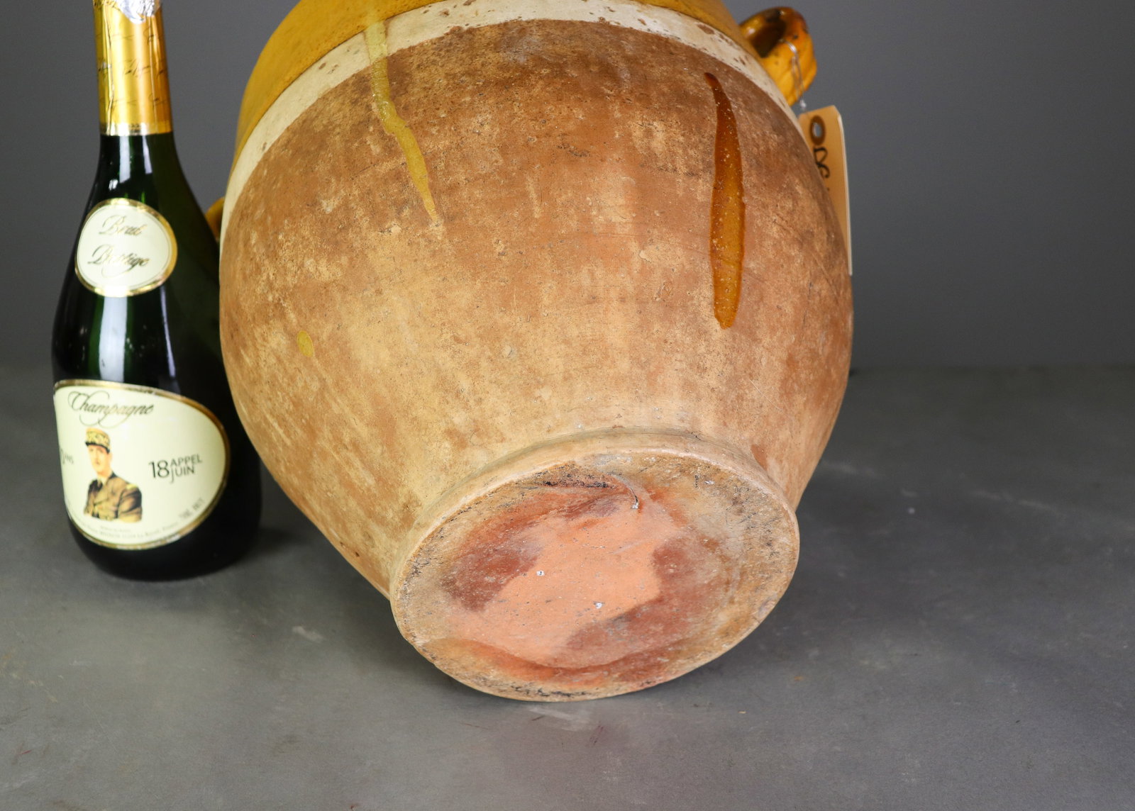 French Large Yellow Glazed Confit Pot - 5