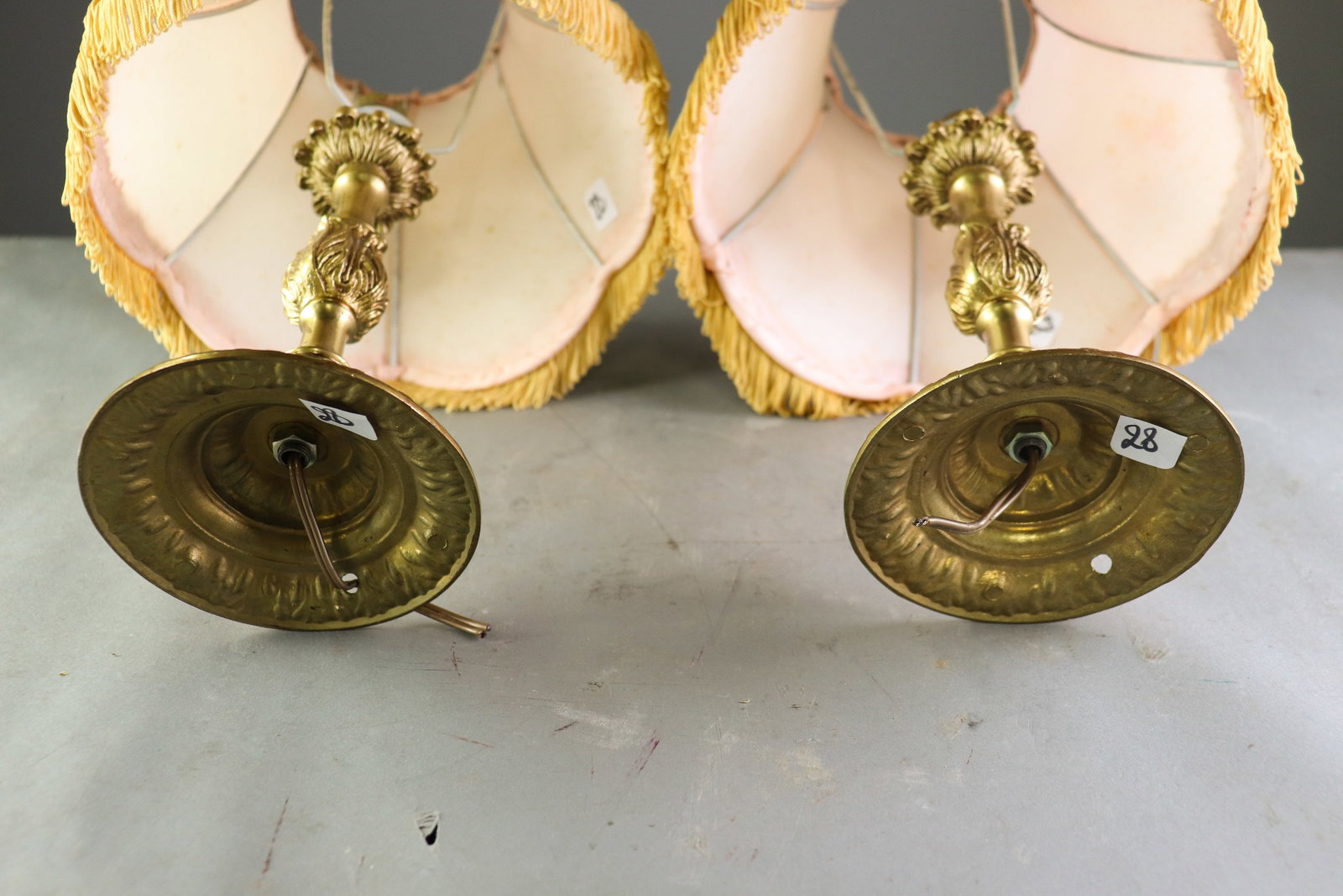 Napolean III style pair bedroom lamps - 3
