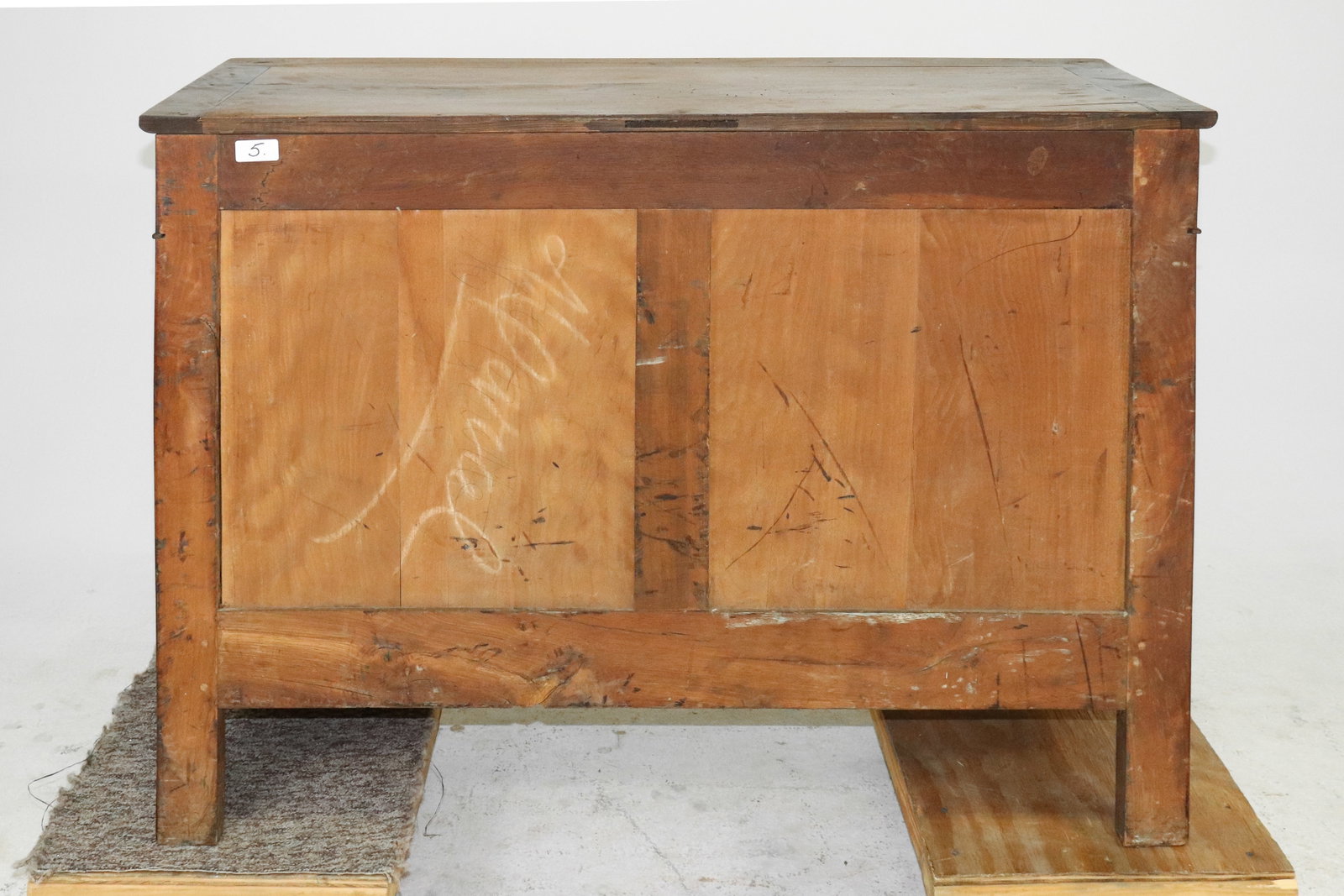 Louis Phillippe Style 4 Drawer Walnut Chest - 11