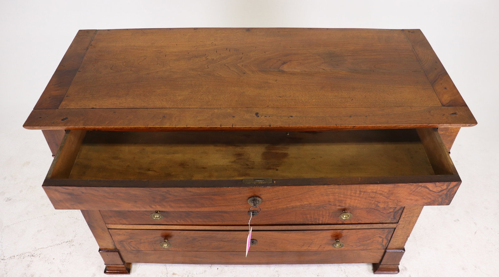 Louis Phillippe Style 4 Drawer Walnut Chest - 2