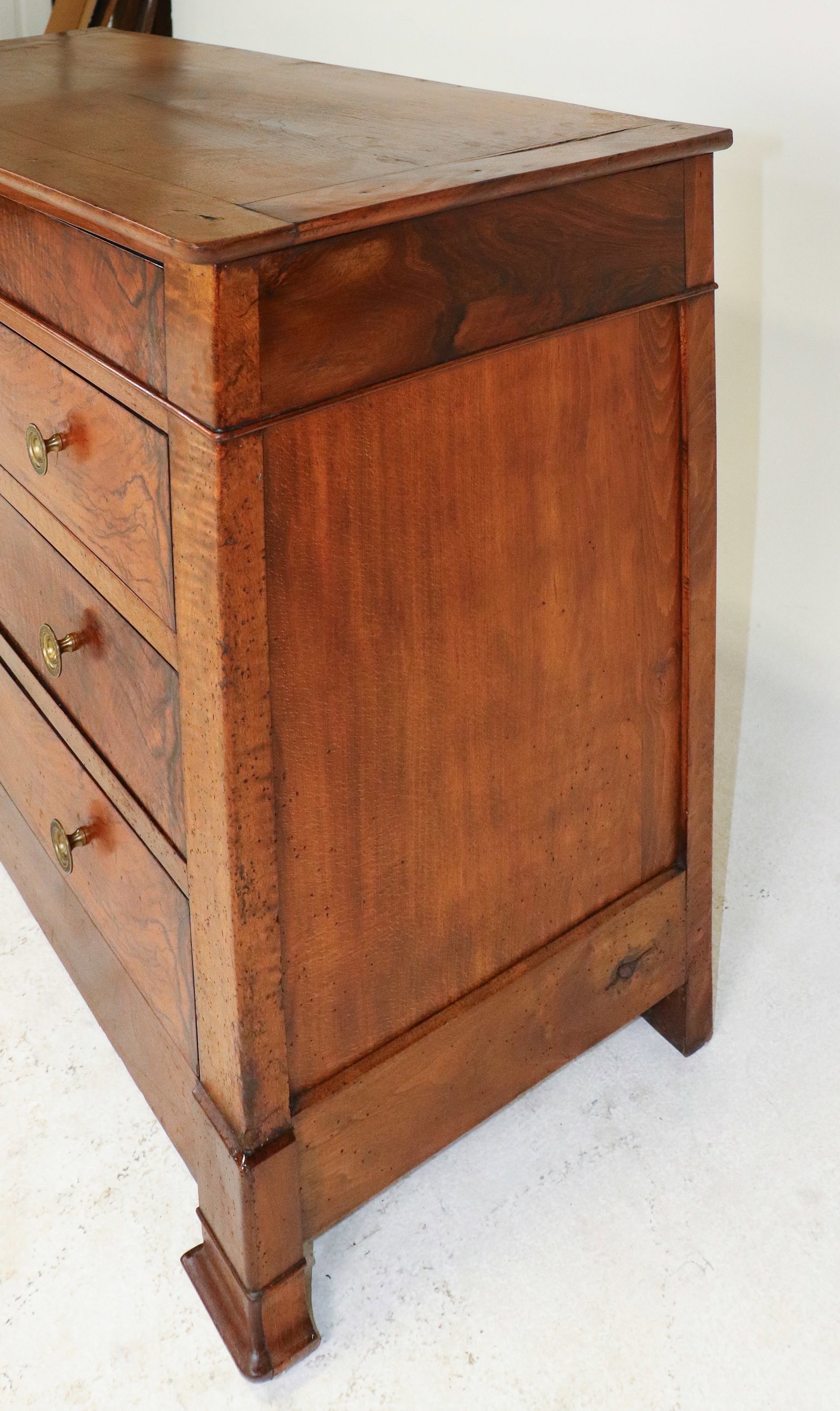 Louis Phillippe Style 4 Drawer Walnut Chest - 3
