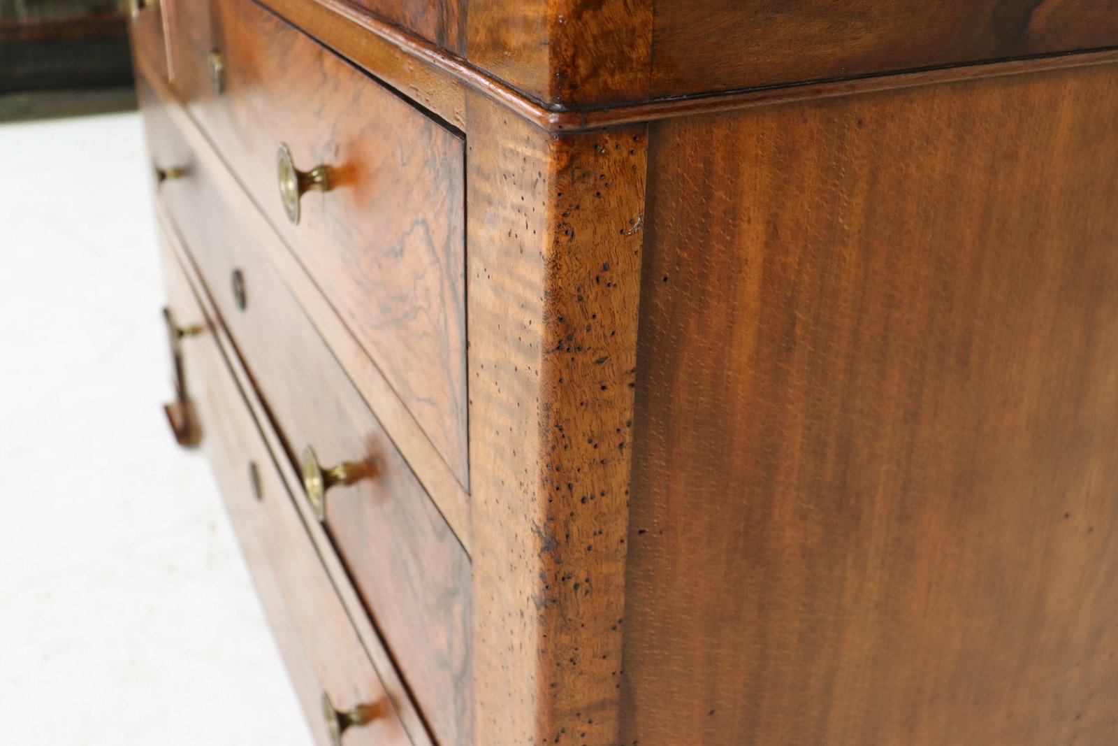 Louis Phillippe Style 4 Drawer Walnut Chest - 4
