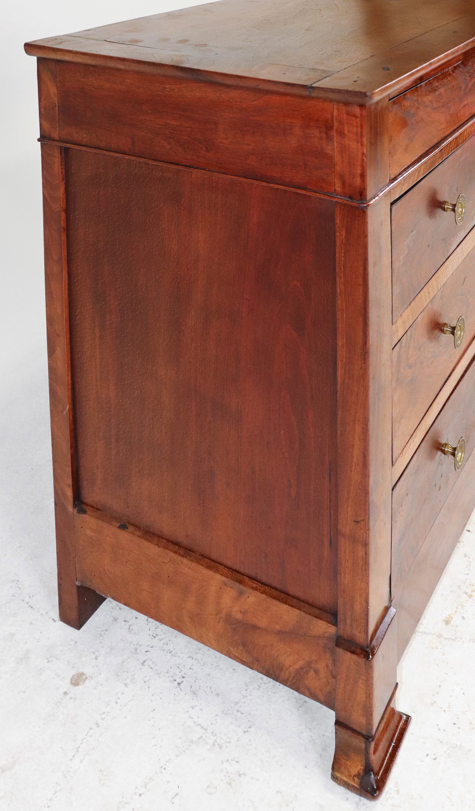 Louis Phillippe Style 4 Drawer Walnut Chest - 9