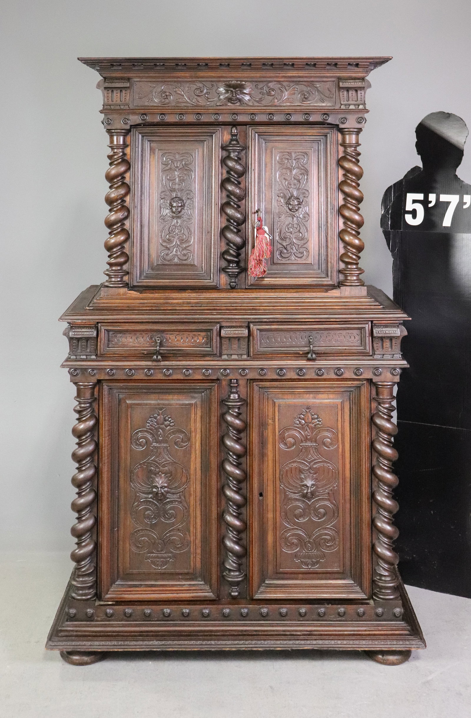 Louis XIII Style French Twist Cupboard (1 of 12)
