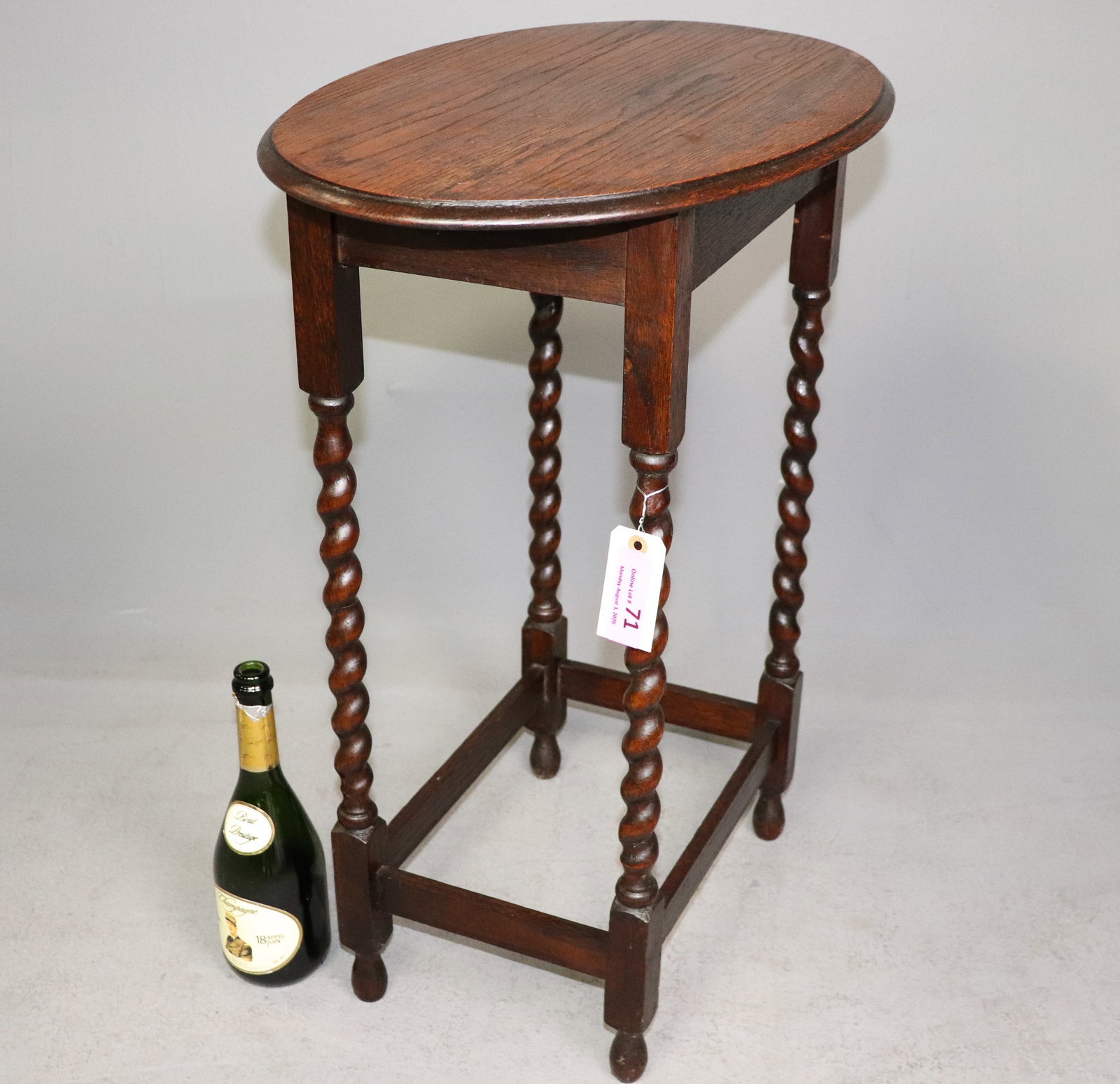 Oval Barley Twist Side Table - 3
