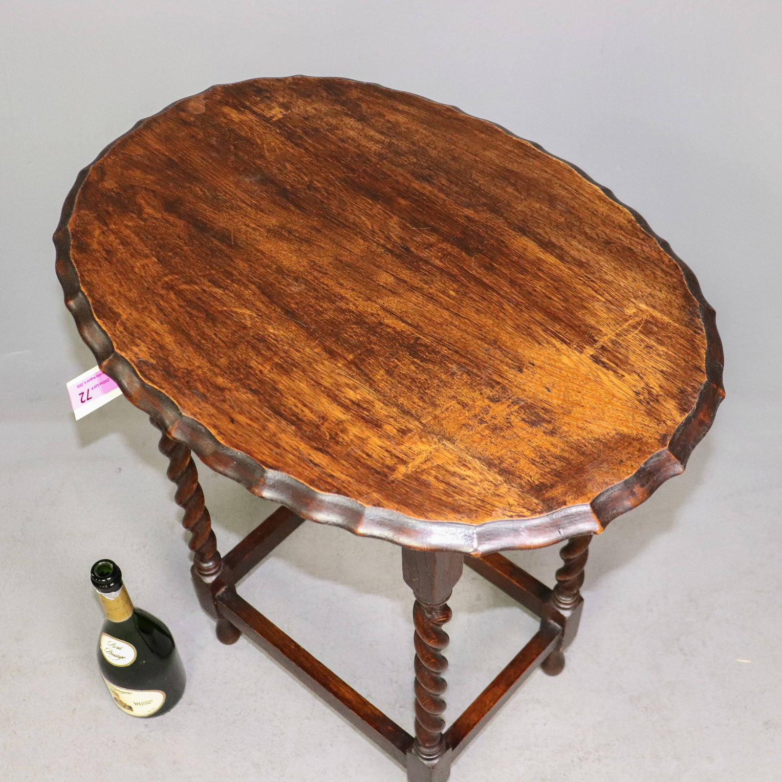 Scalloped Oval Barley Twist Side Table - 2