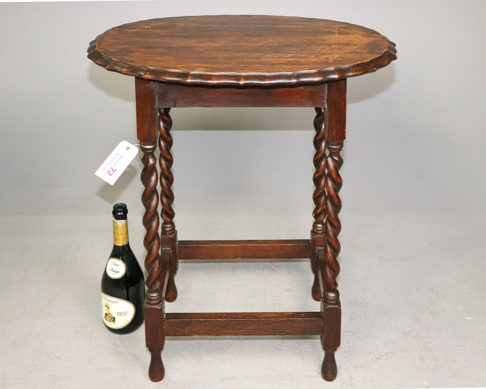 Scalloped Oval Barley Twist Side Table - 3