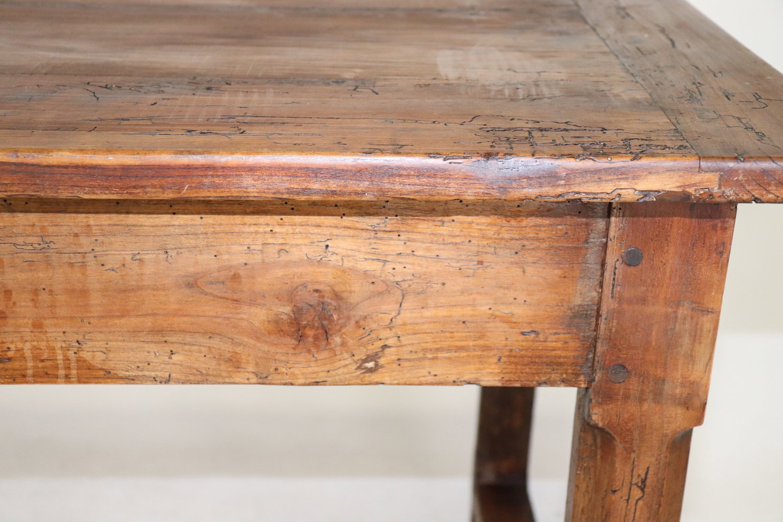 French Walnut Farm Table - 10
