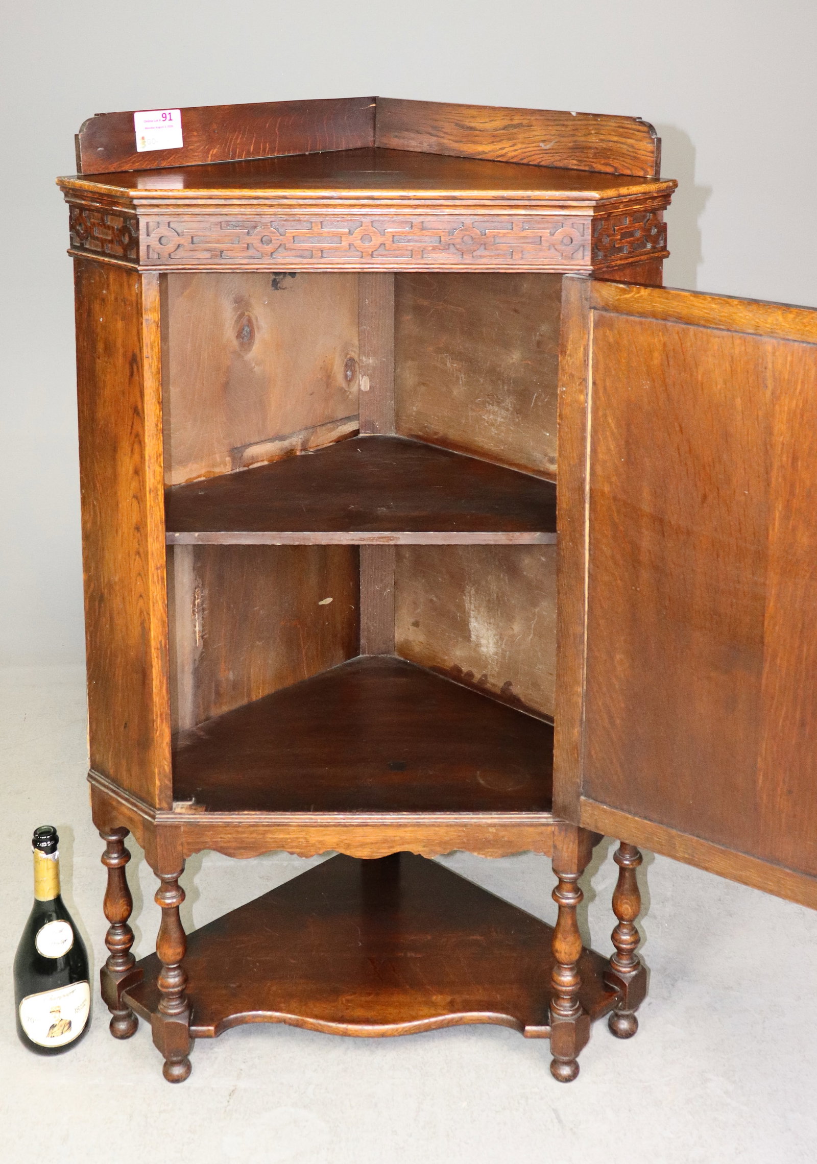 Jacobean Oak Corner Cabinet - 2
