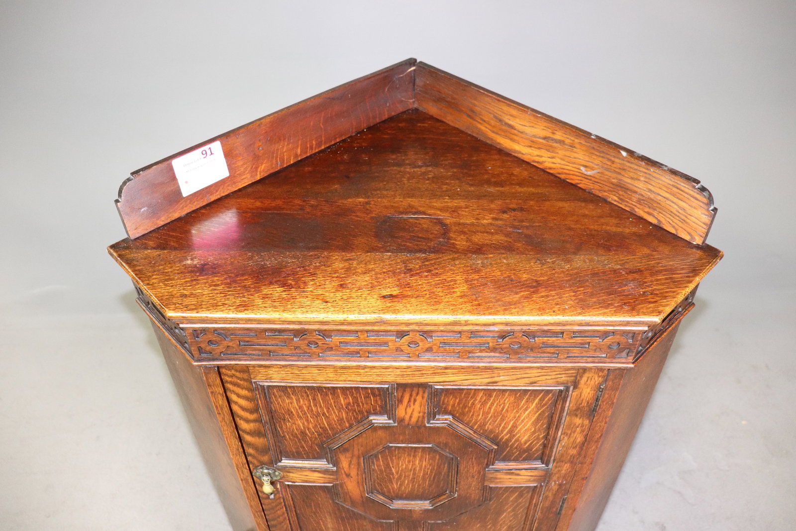 Jacobean Oak Corner Cabinet - 3