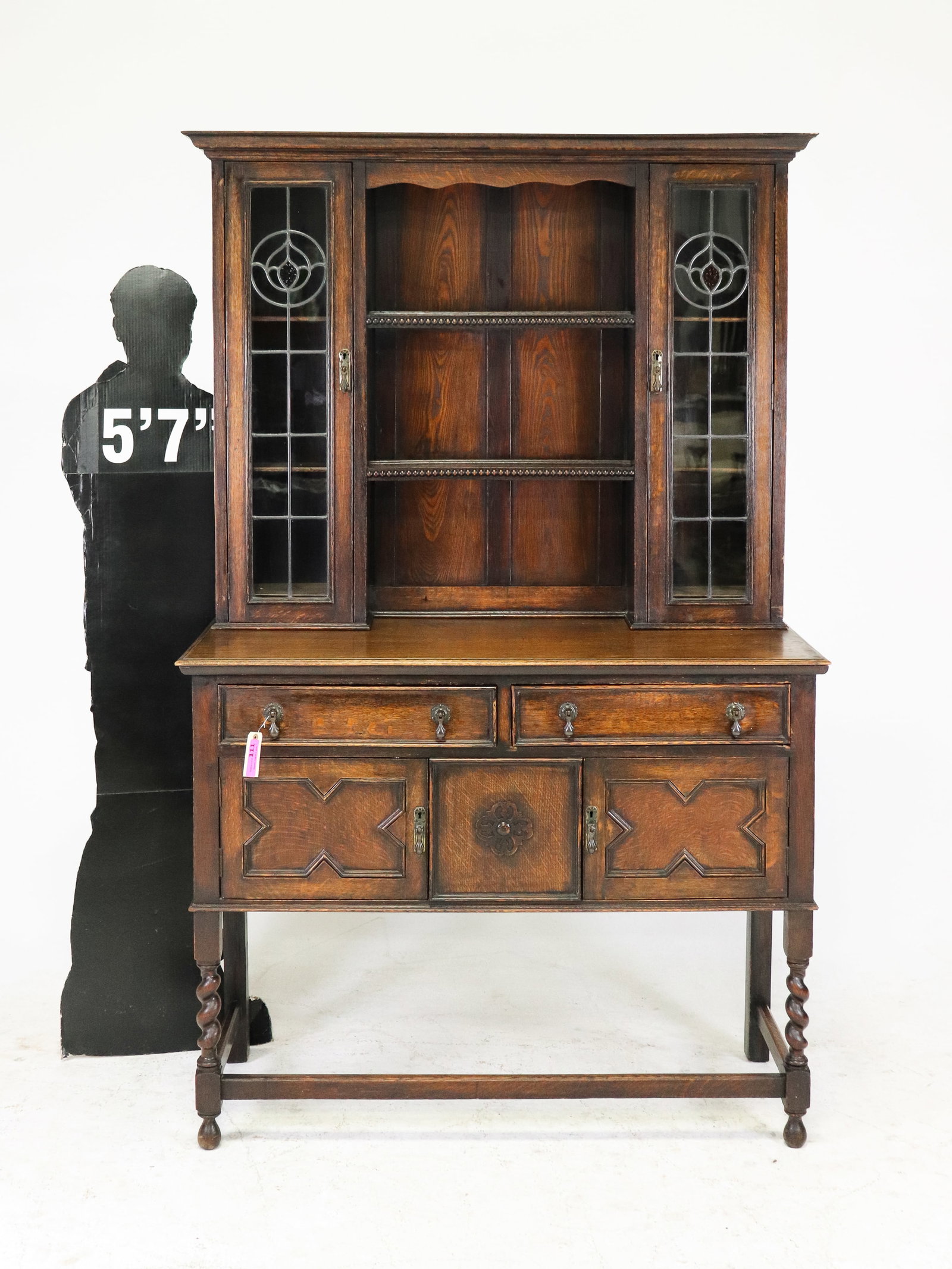 Jacobean Oak Barley Twist Welch Dresser (1 of 6)