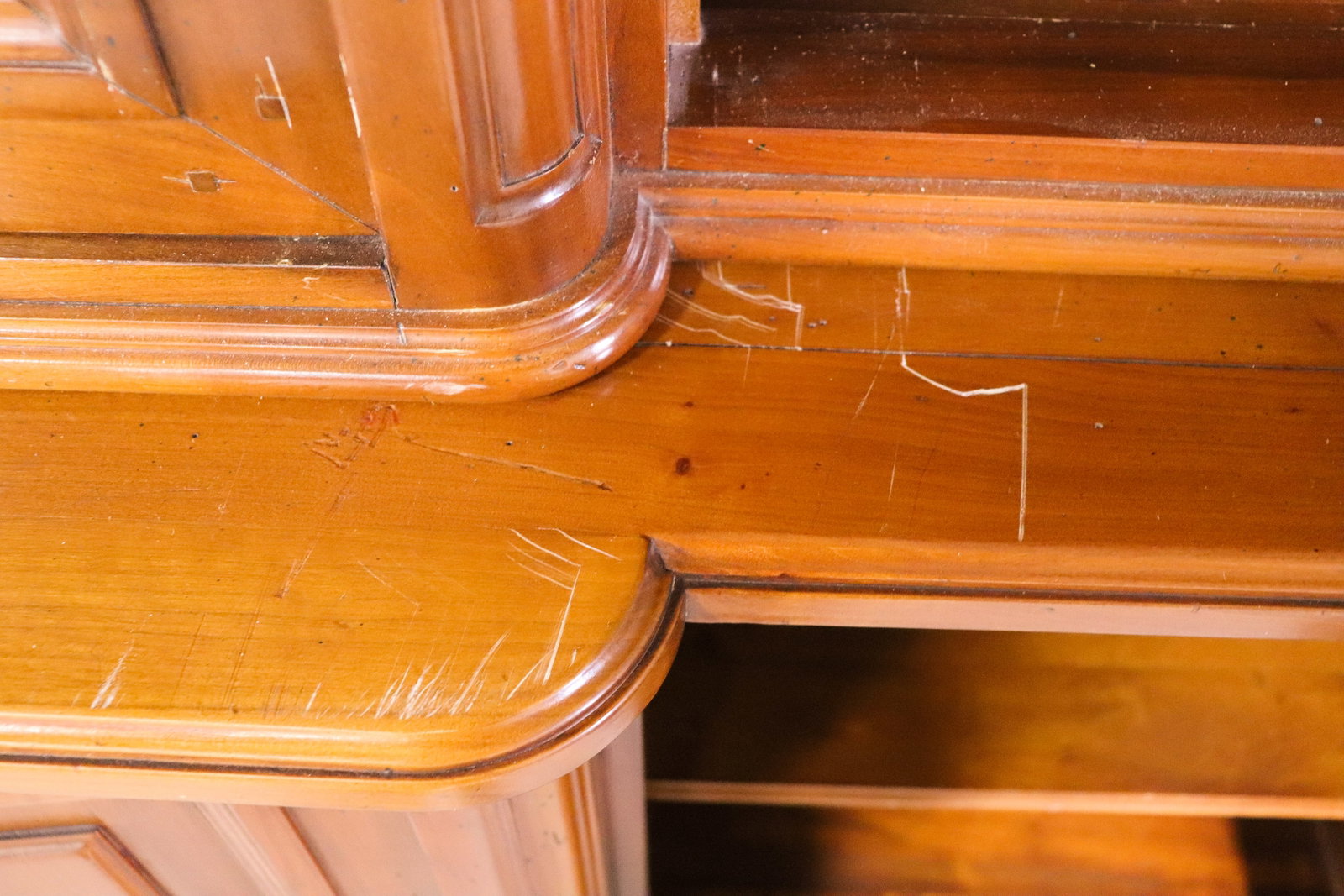 Louis Phillippe Style Bookcase/Cupboard - 6