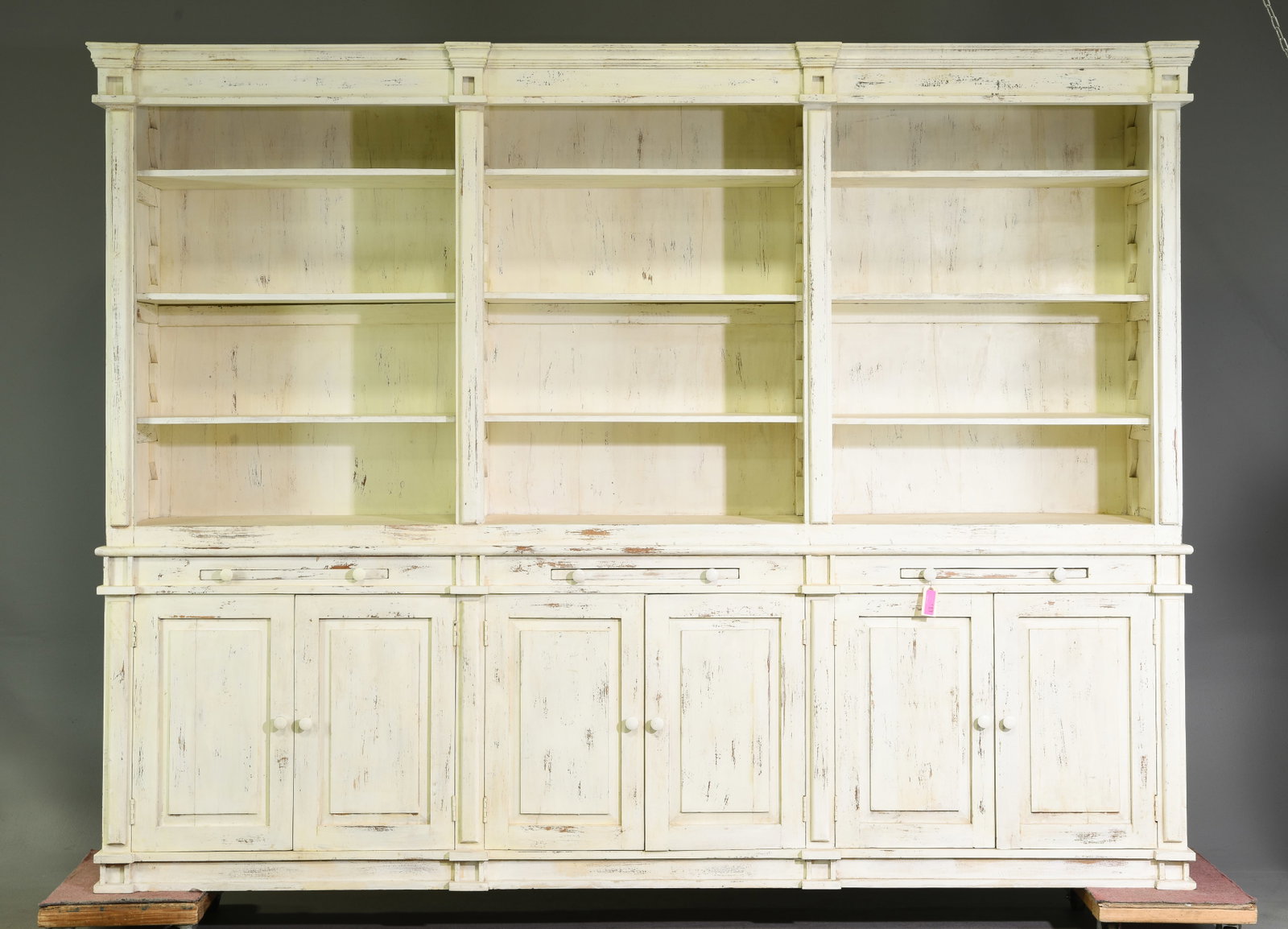 European Style Monumental Painted Bookcase (1 of 6)