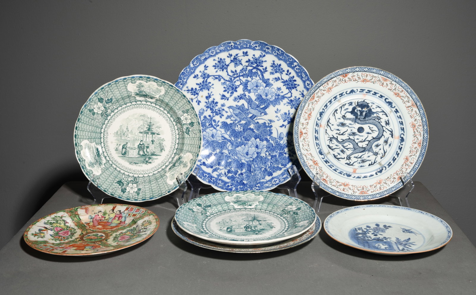 7pcs Assorted Asian Plates / Chargers (1 of 6)