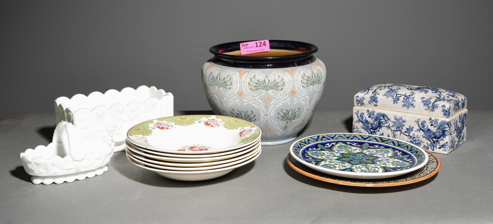 12pcs Assorted Plates, Bowls, Planter, Etc. (1 of 9)