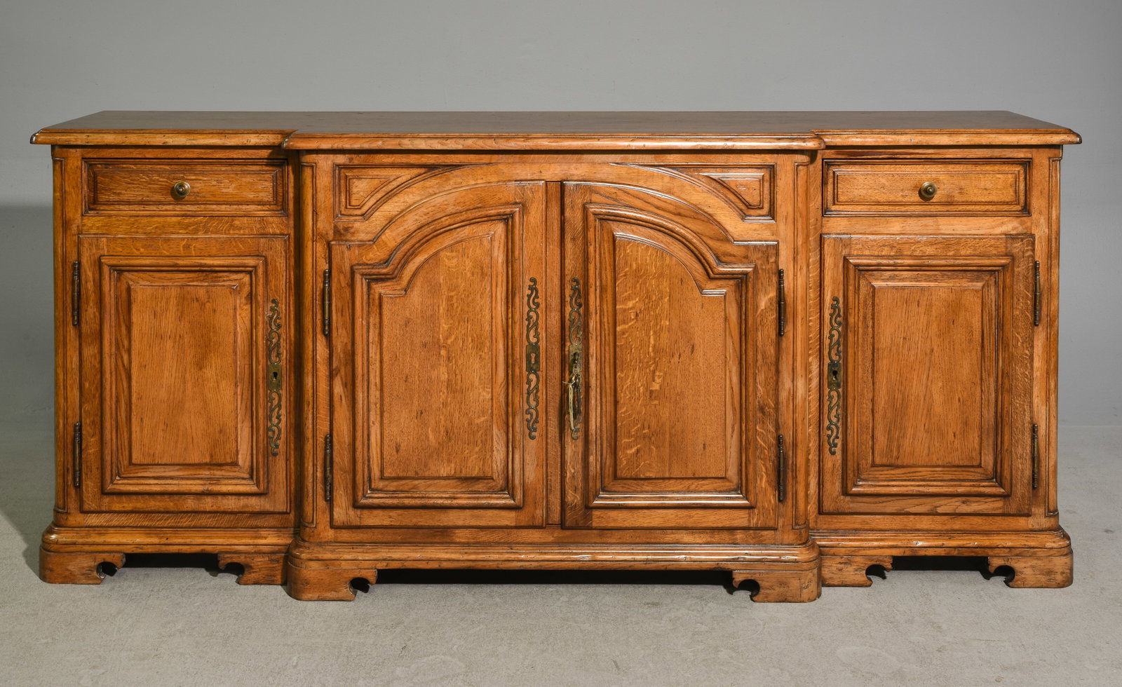 French Oak Four Door Sideboard / Enfilade (1 of 6)