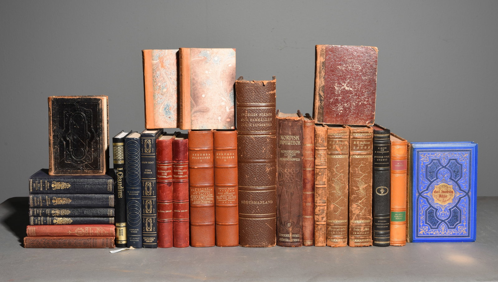 26 Assorted Leather Bound Books / Novels (1 of 6)