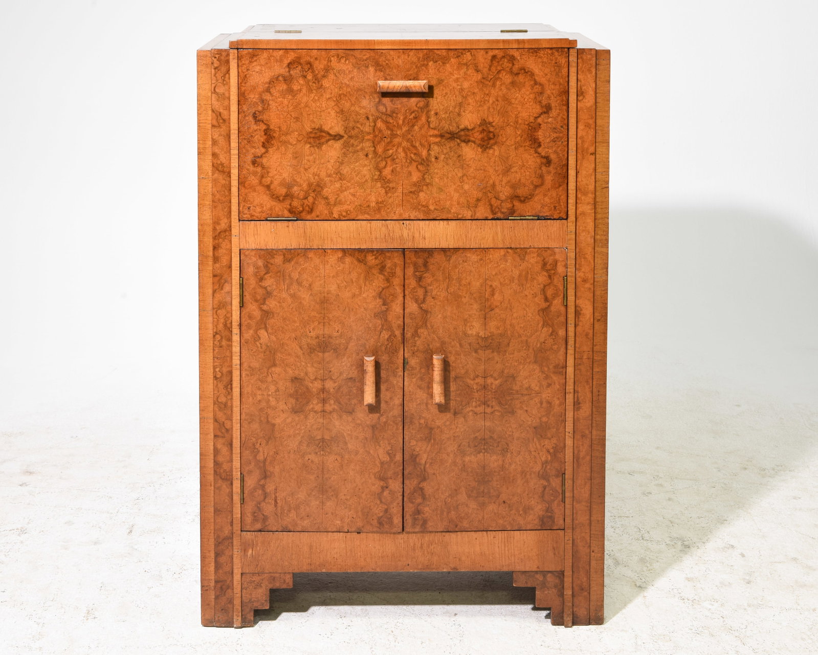 English Walnut Cocktail Cabinet / Bar (1 of 7)