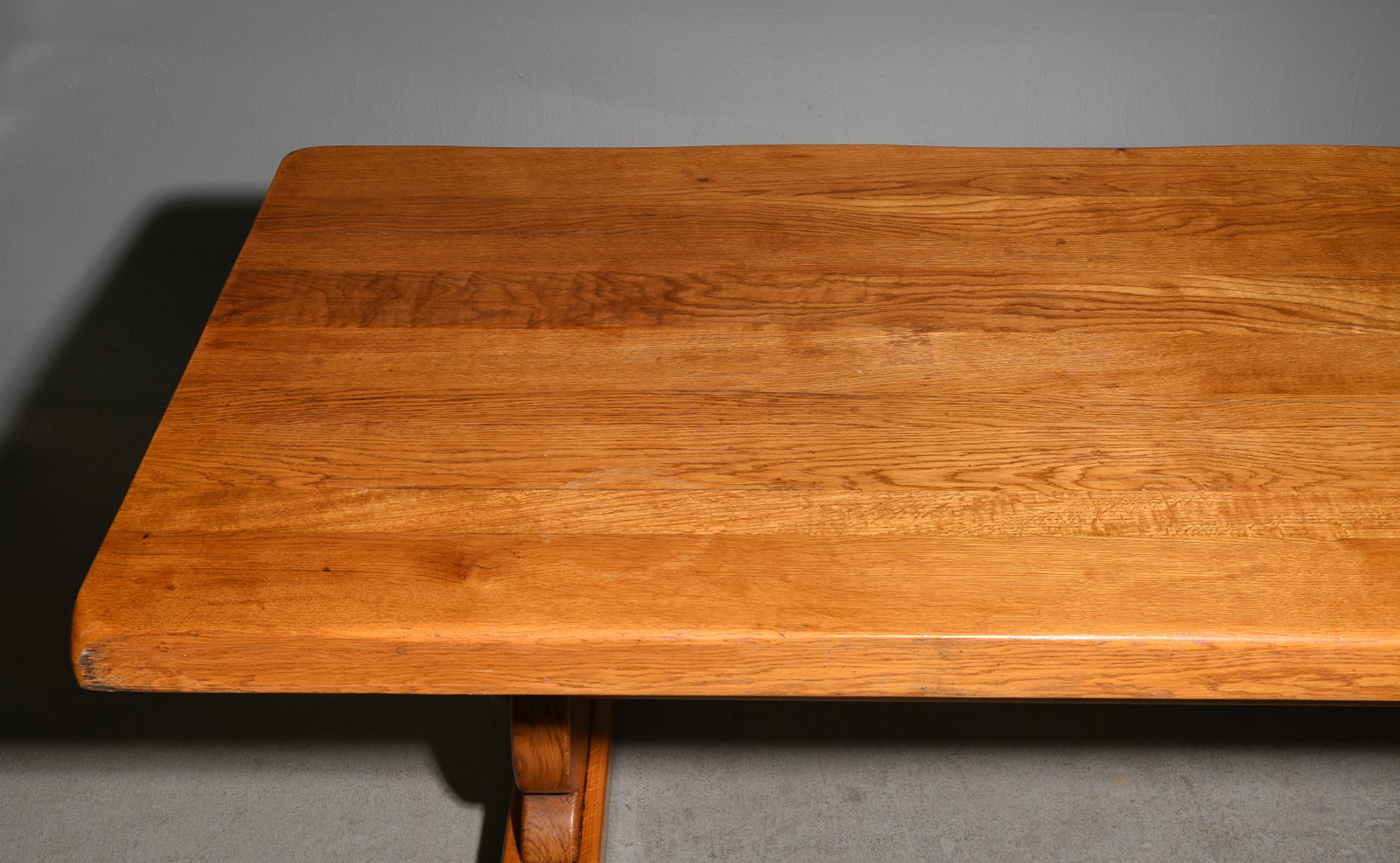 French Oak Trestle Base Monastery Table - 2