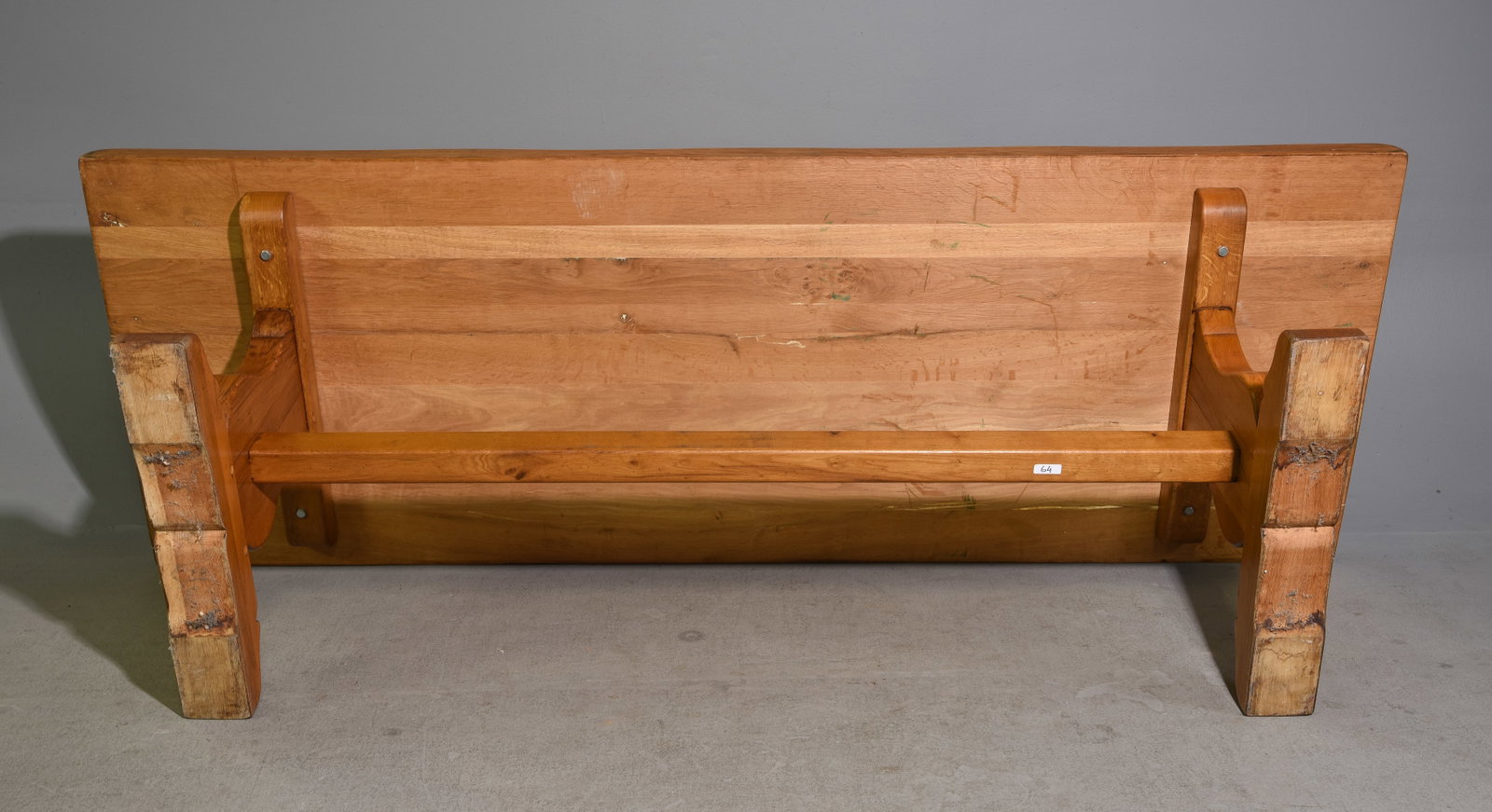French Oak Trestle Base Monastery Table - 5